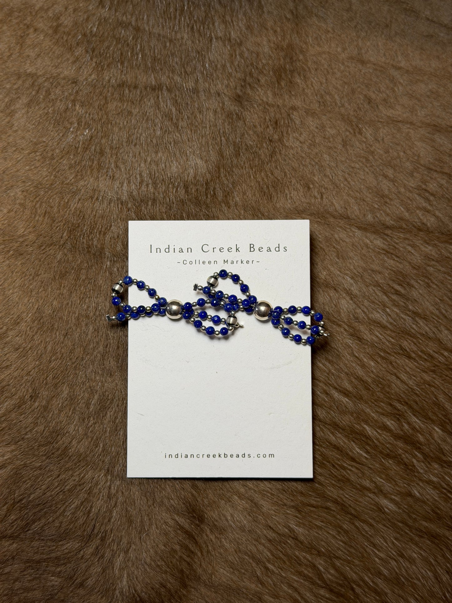 Blue Lapis and Sterling Silver Pearl Bow Earrings