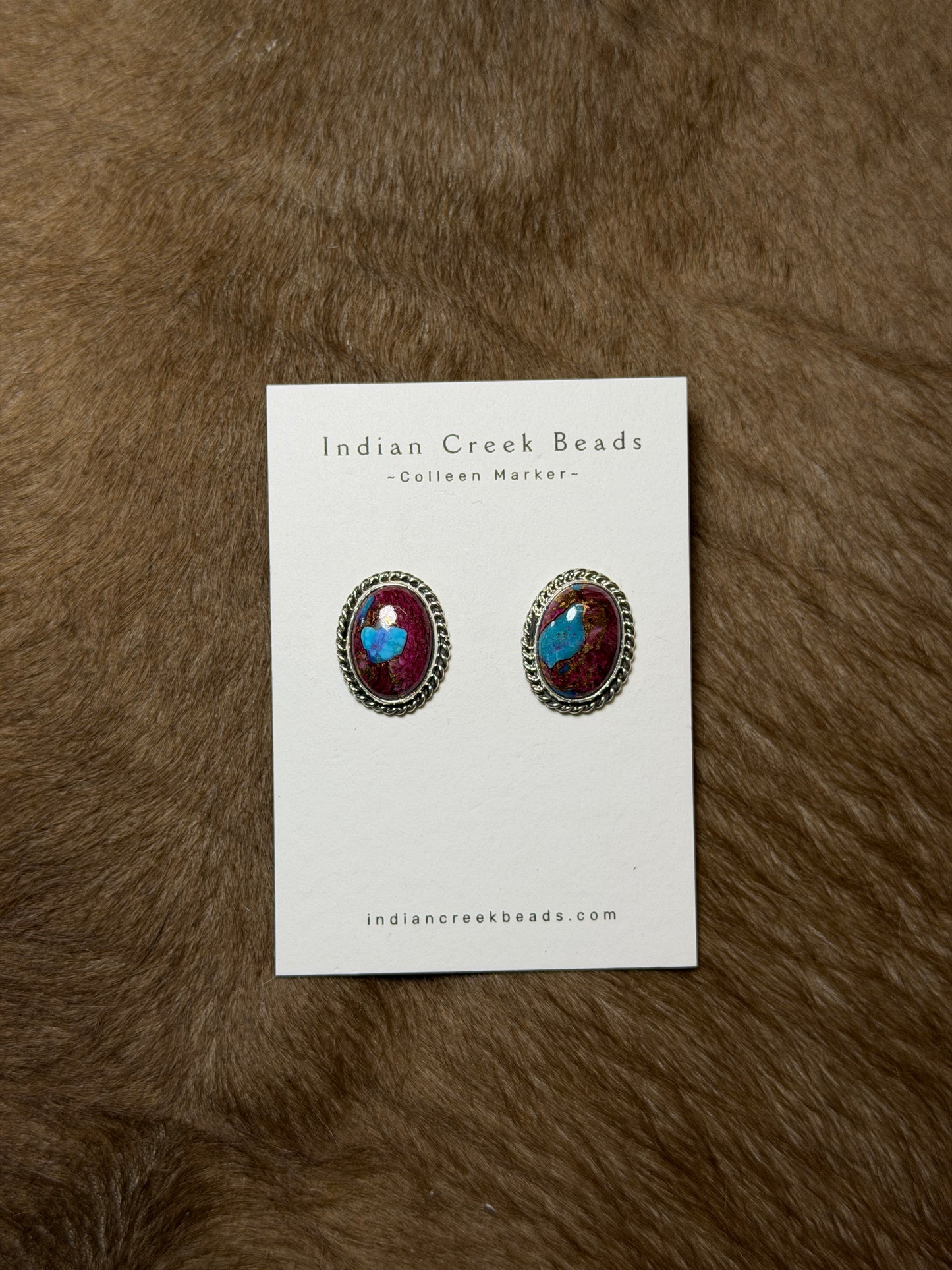 Purple Dahlia Earrings