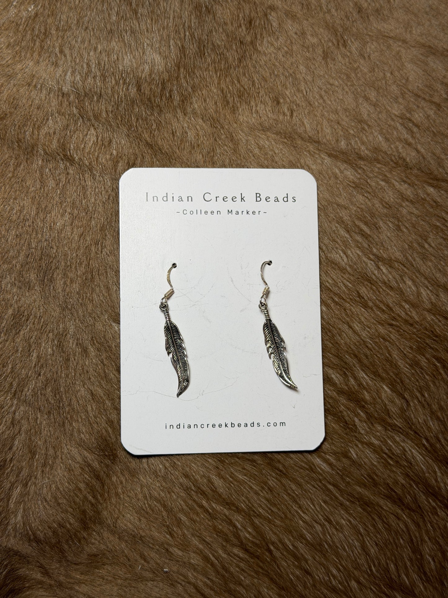 Sterling Silver Feather Earrings