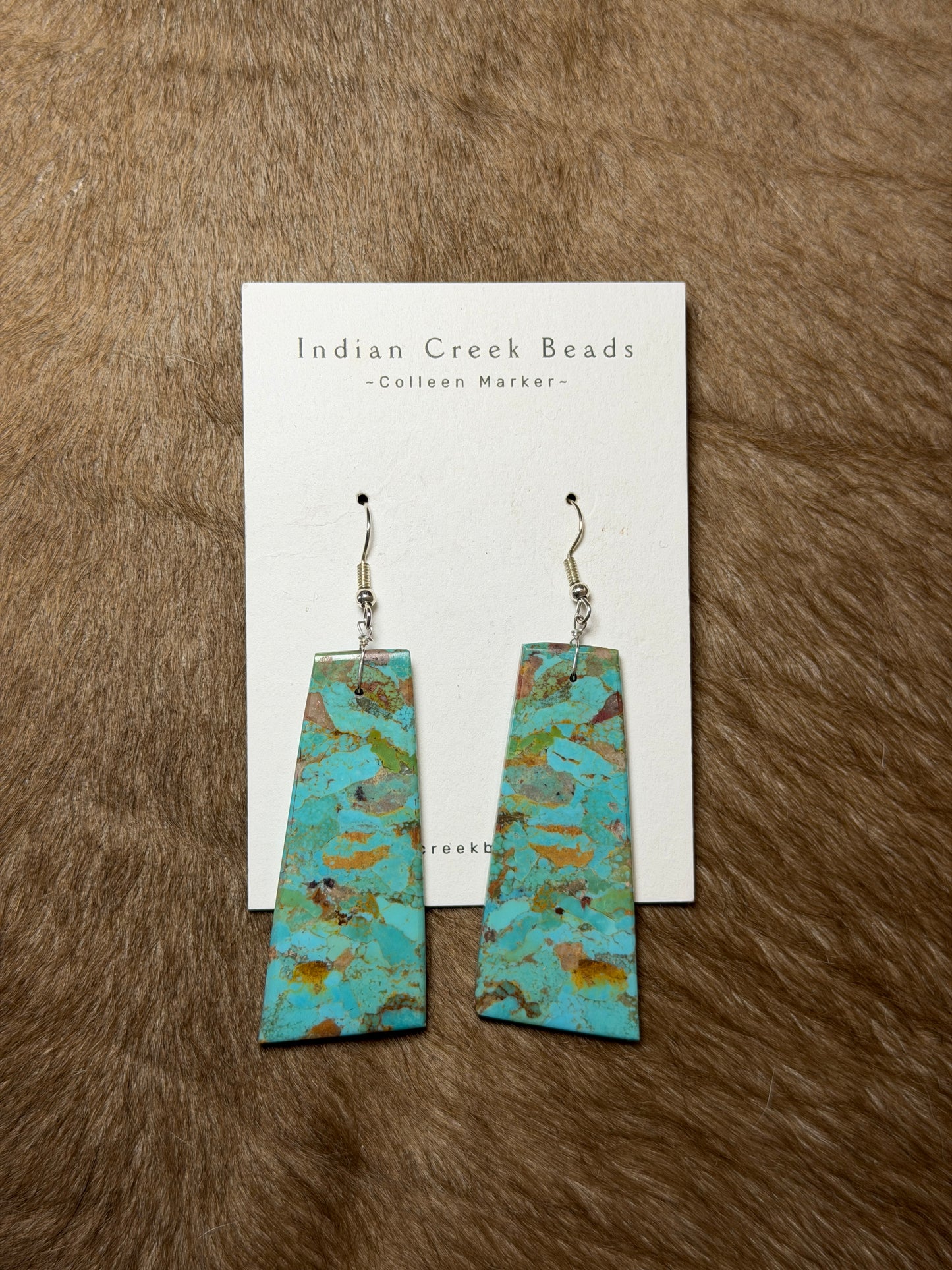 Turquoise Slab Earrings