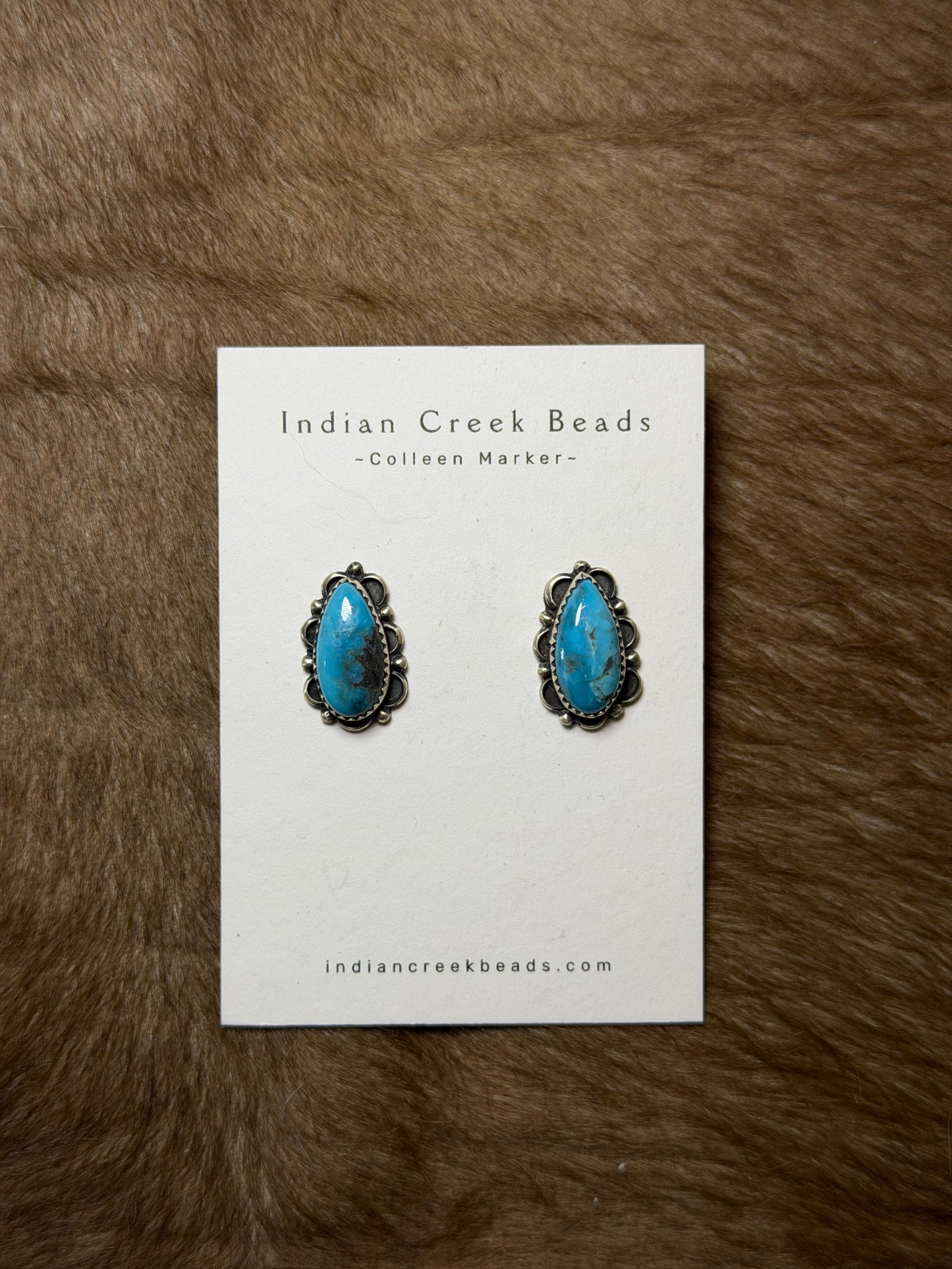 Kingman Turquoise Stud Earrings
