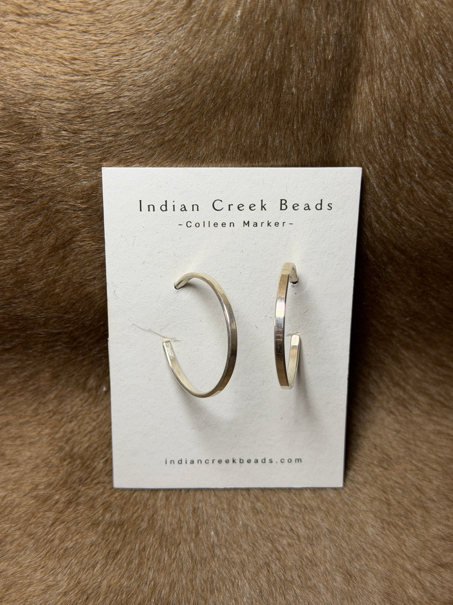 Plain sterling silver hoop earrings