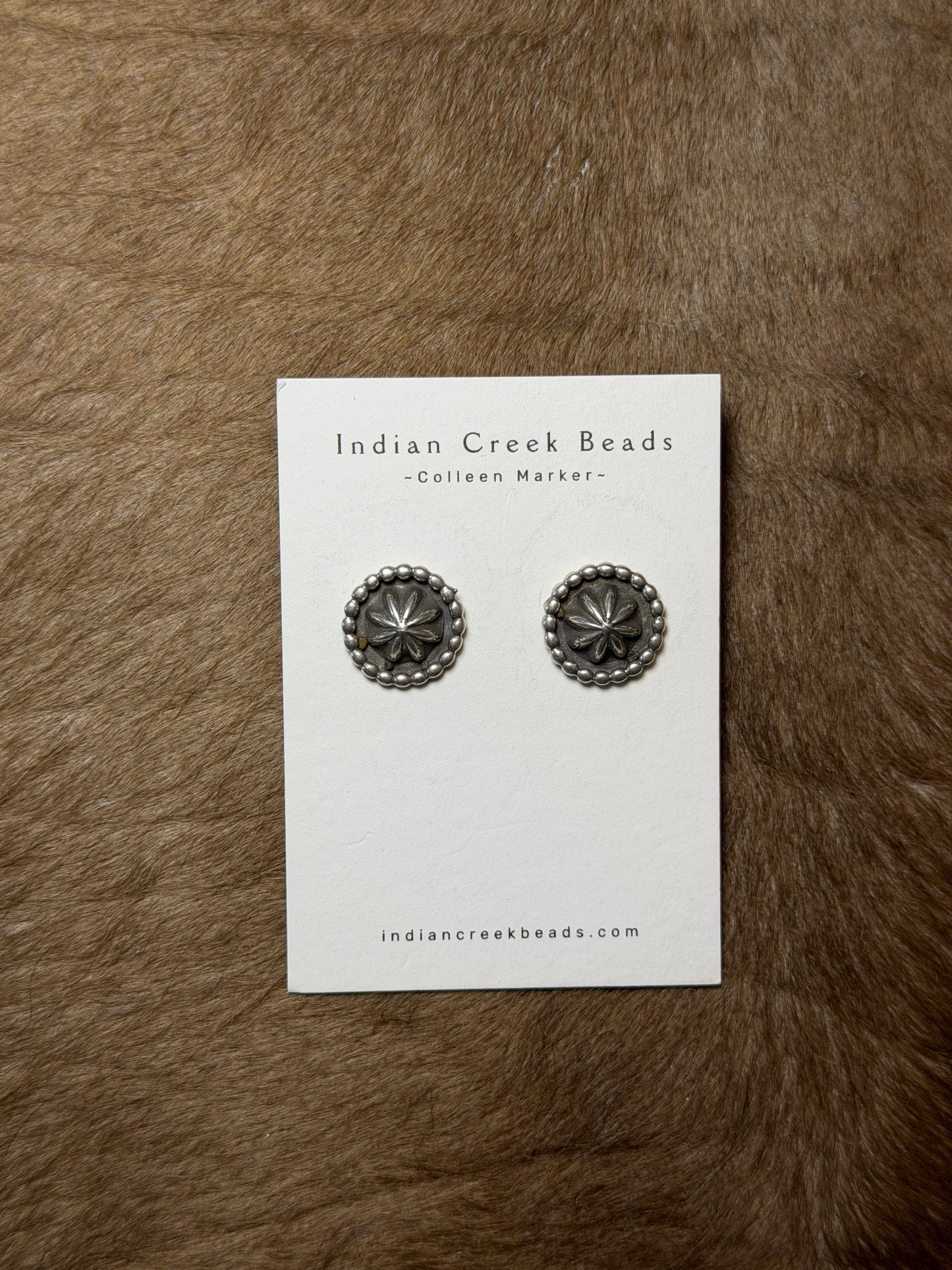 Large Detail Concho Earrings