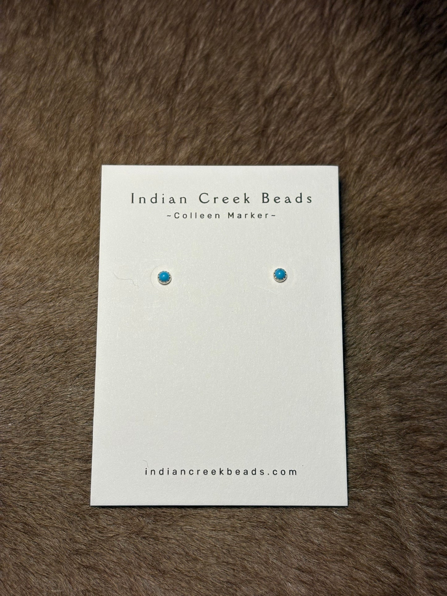 3mm Sterling Turquoise Studs
