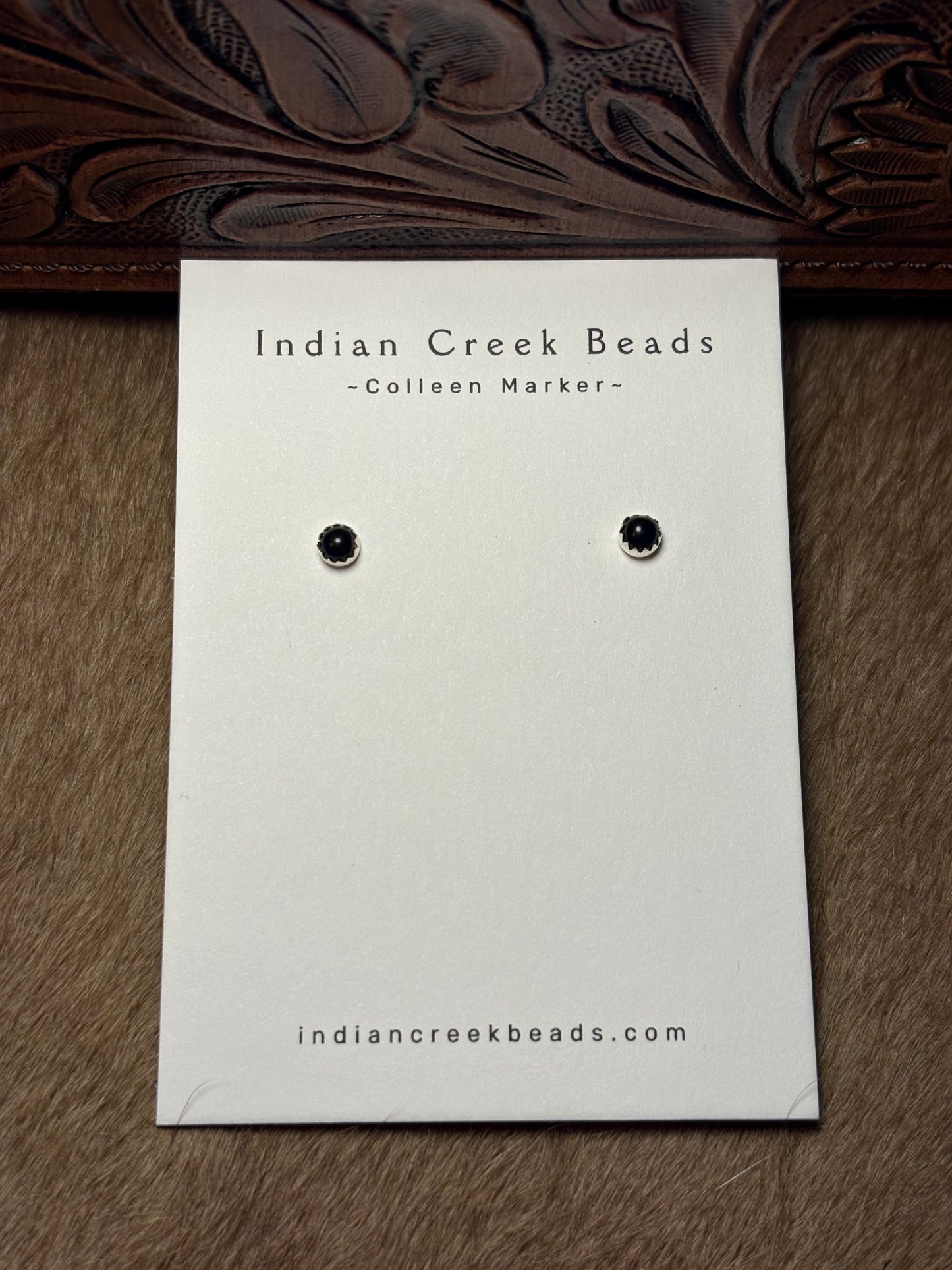 4mm Black Onyx Studs
