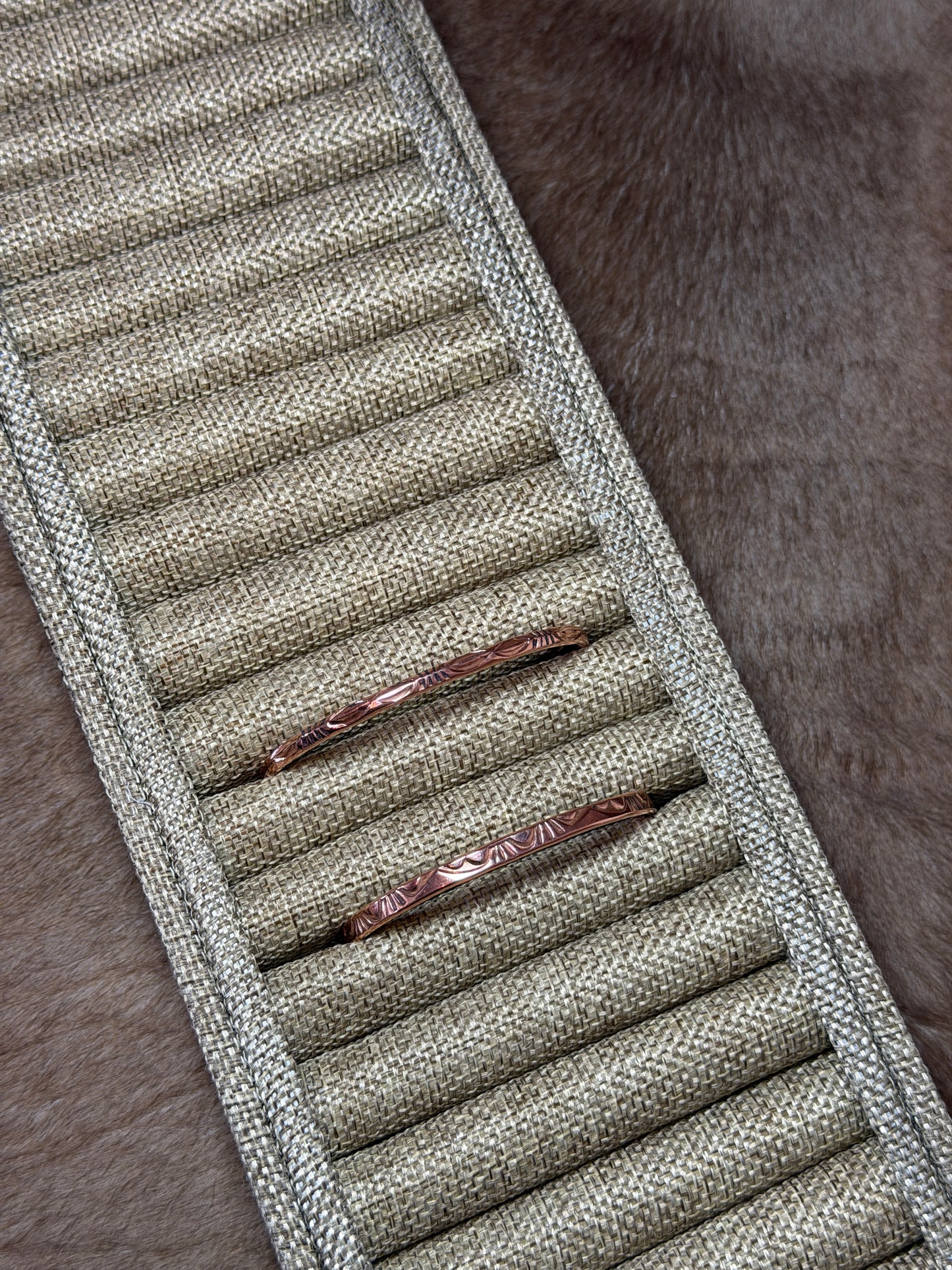 Stamped Thin Copper Cuff