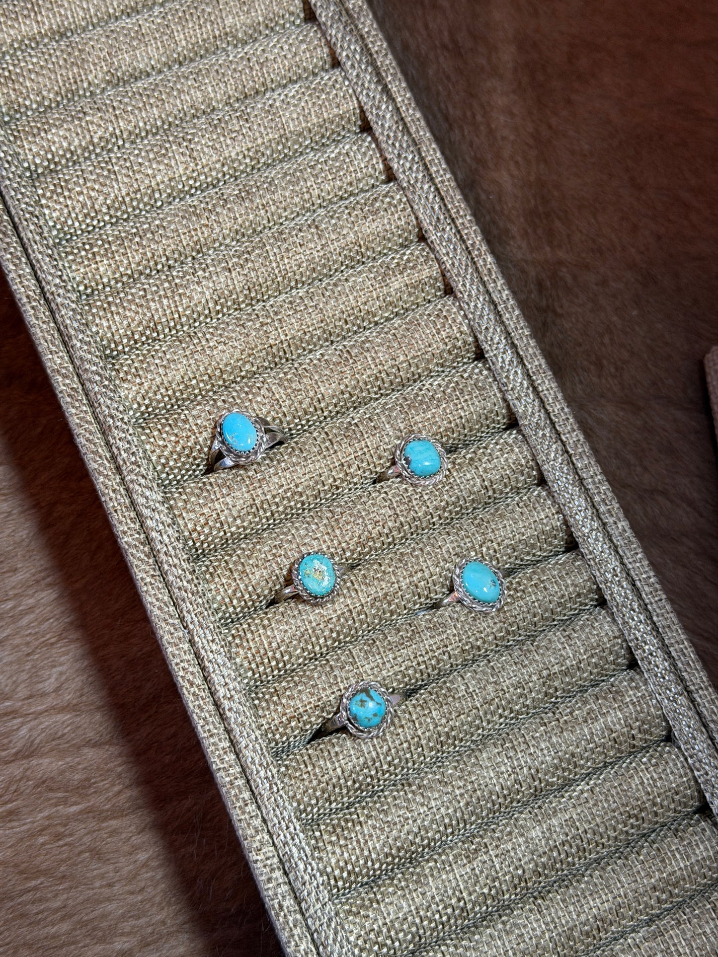 Turquoise Simple Rings