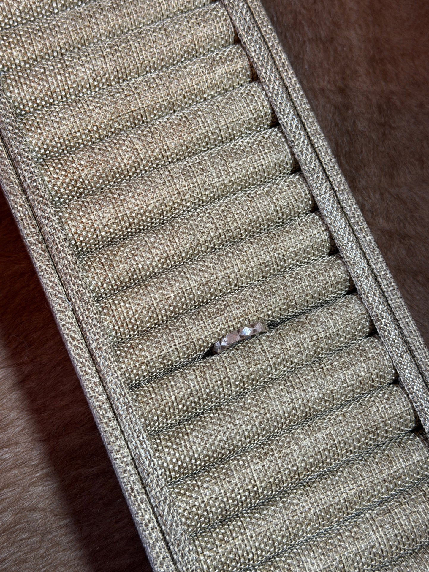 Sz 8 Hammered Sterling Ring