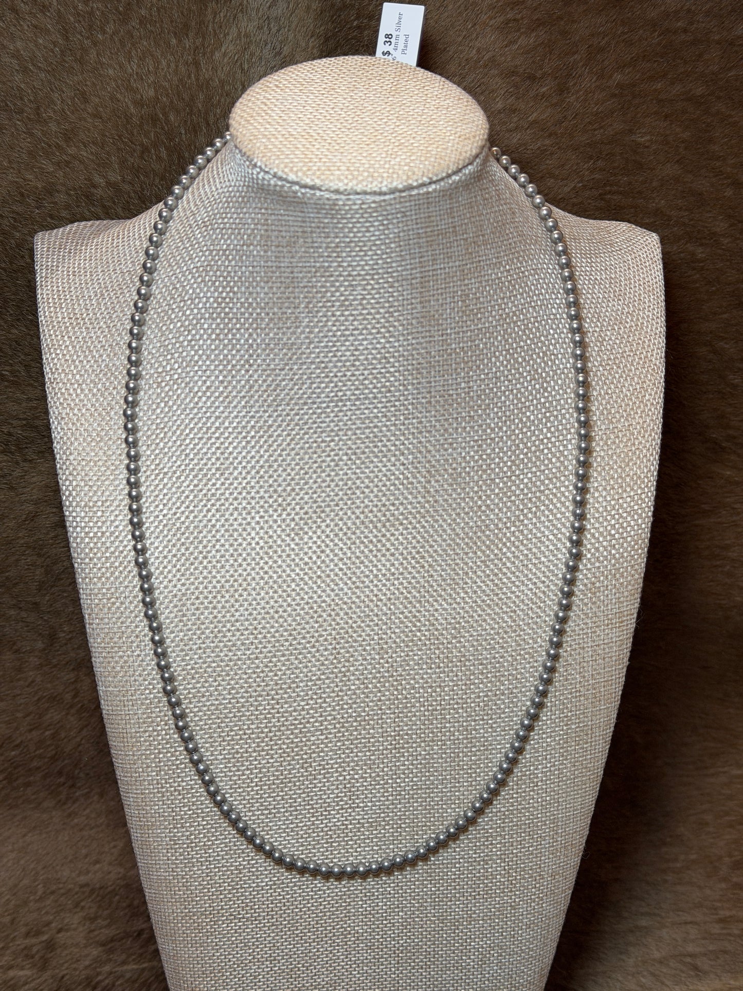 24-26" 4mm Silver Plated