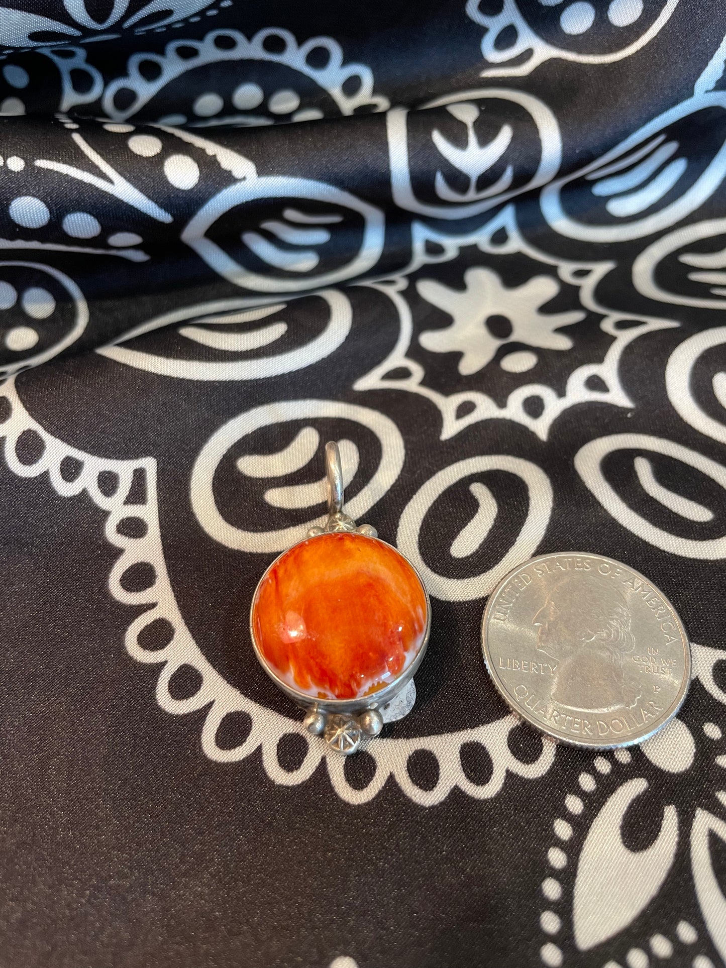 Orange Spiny Oyster Pendant