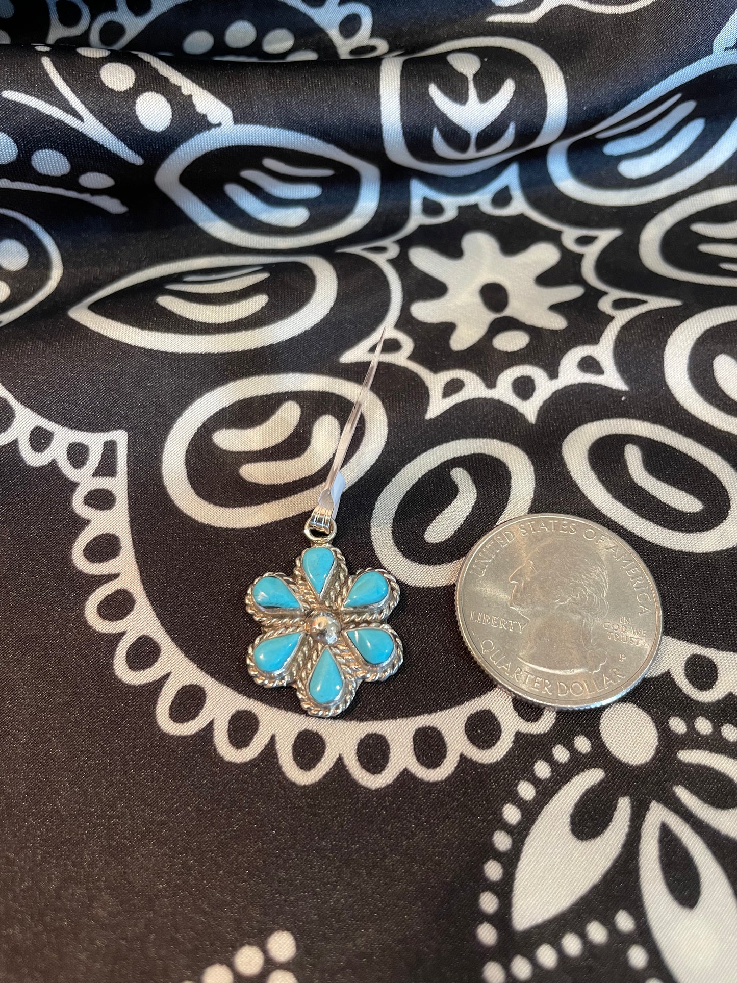 Kingman Turquoise Cluster Pendant