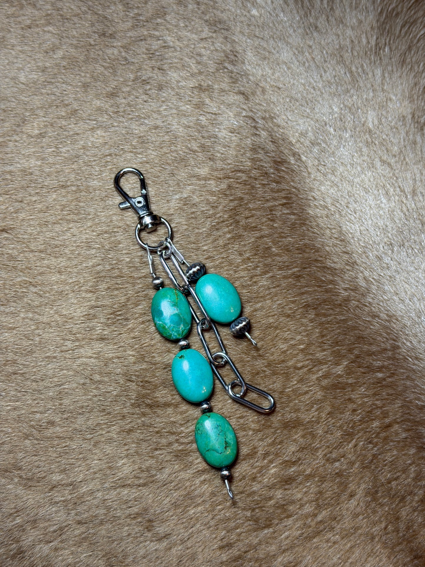 Turquoise Magnesite Bag Charm