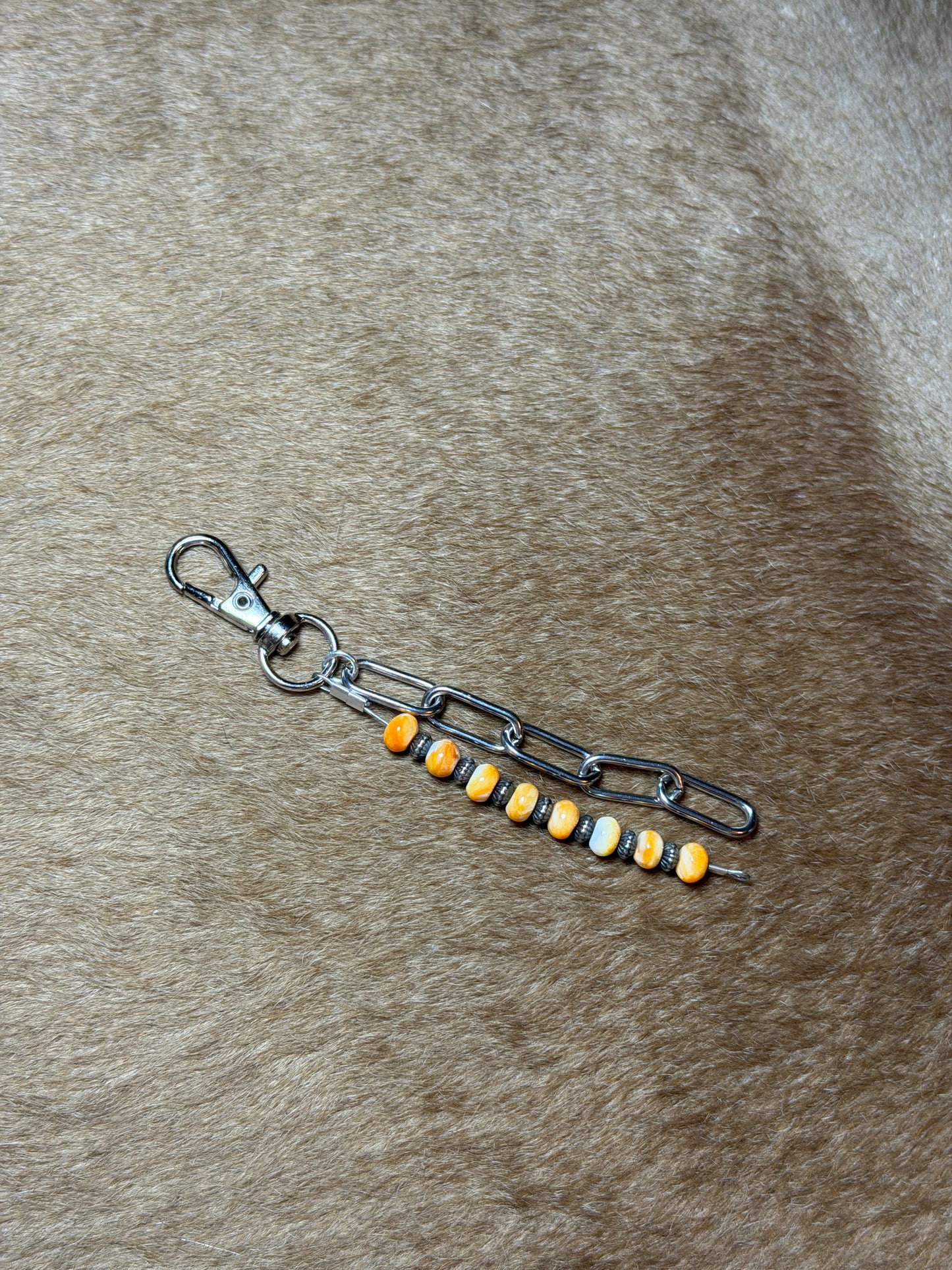 Orange Spiny Bag Charm
