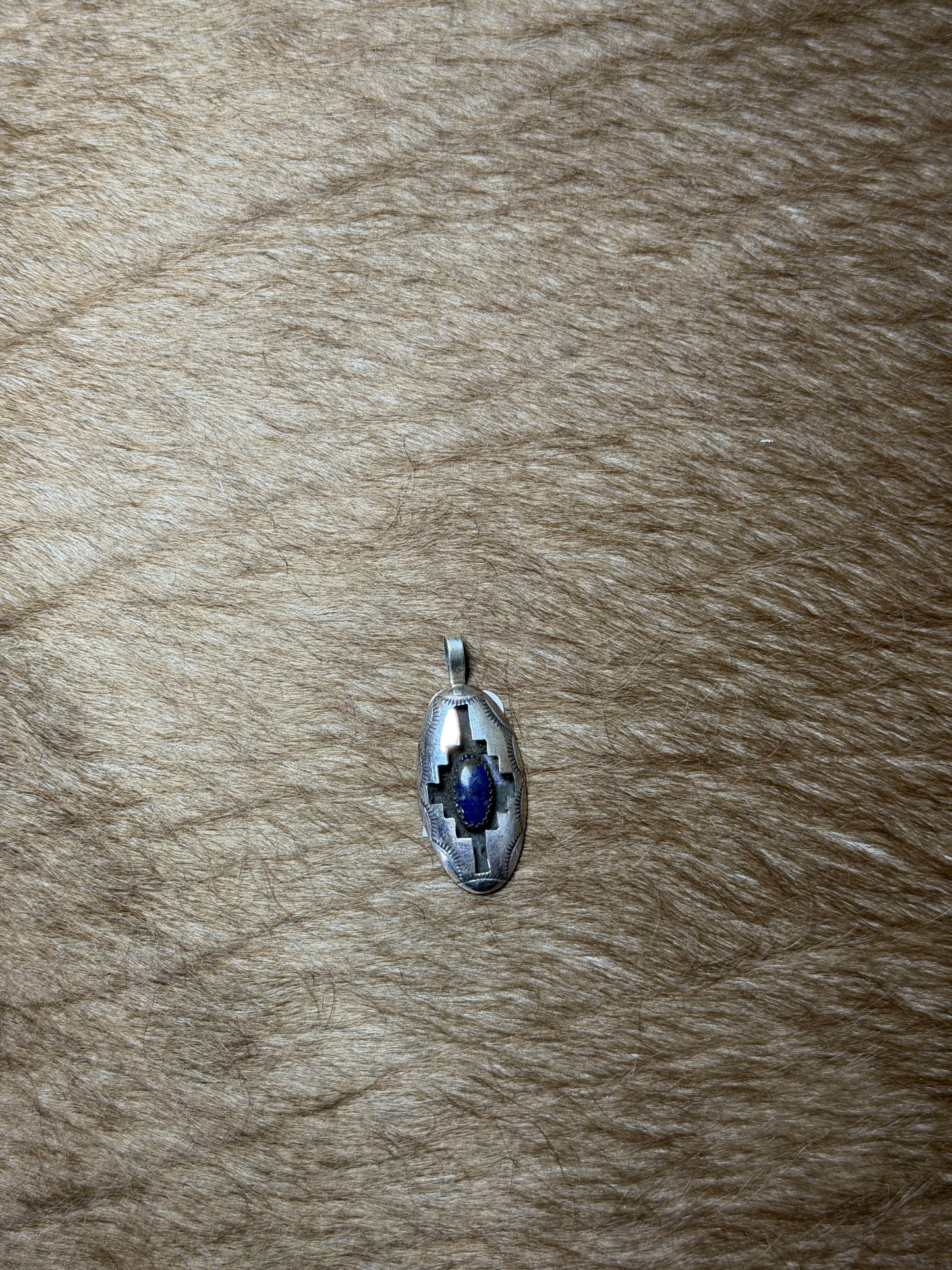 Blue Lapis Shadowbox Pendant