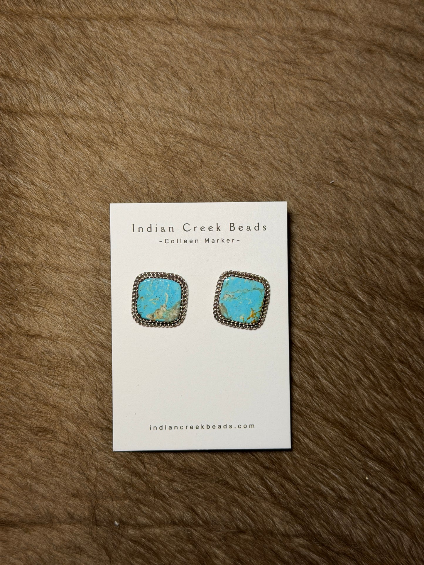 Turquoise Square Earrings