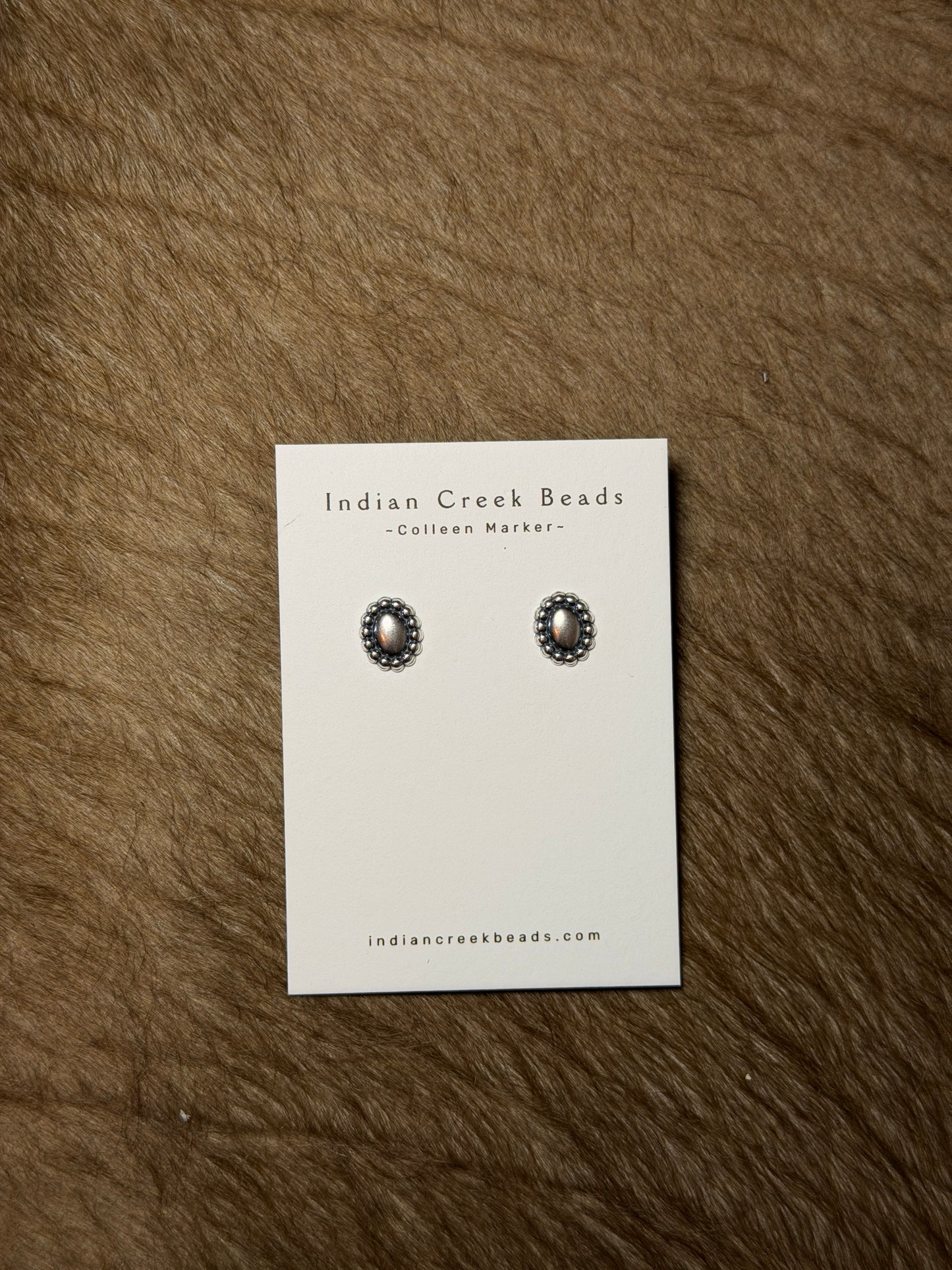 Sterling Oval Concho Studs
