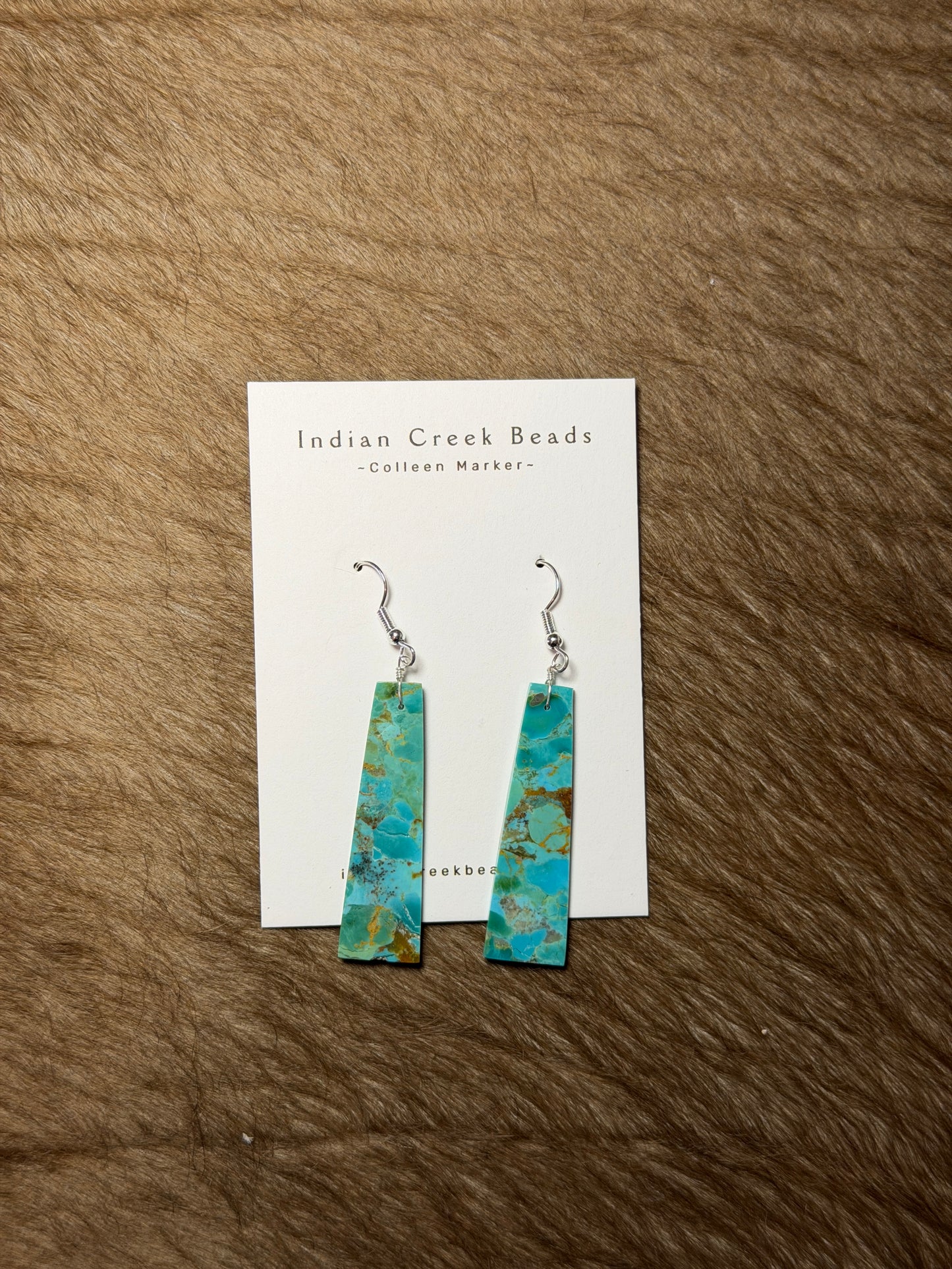 Turquoise Slab Earrings
