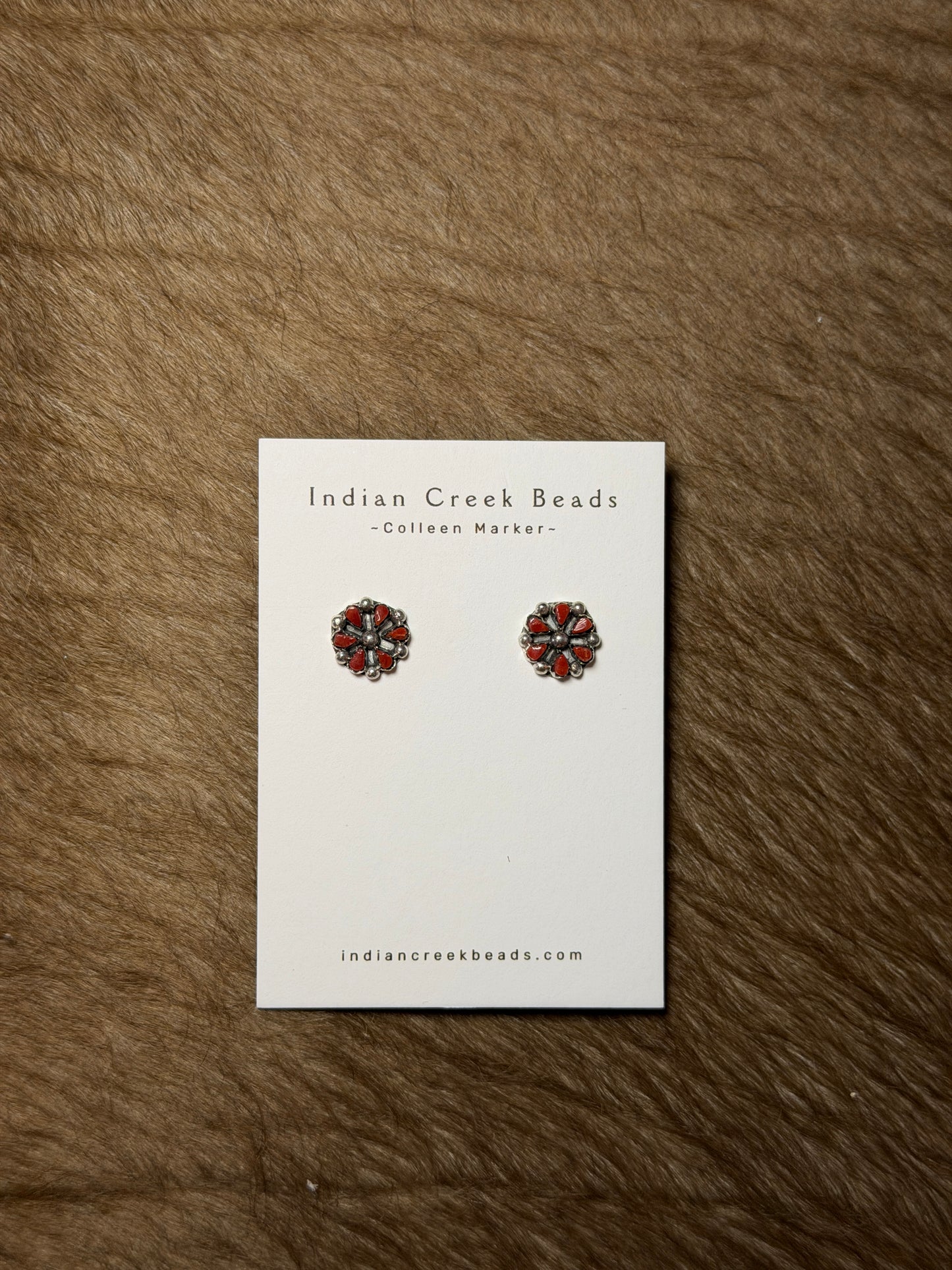 Red Coral Dainty Earrings
