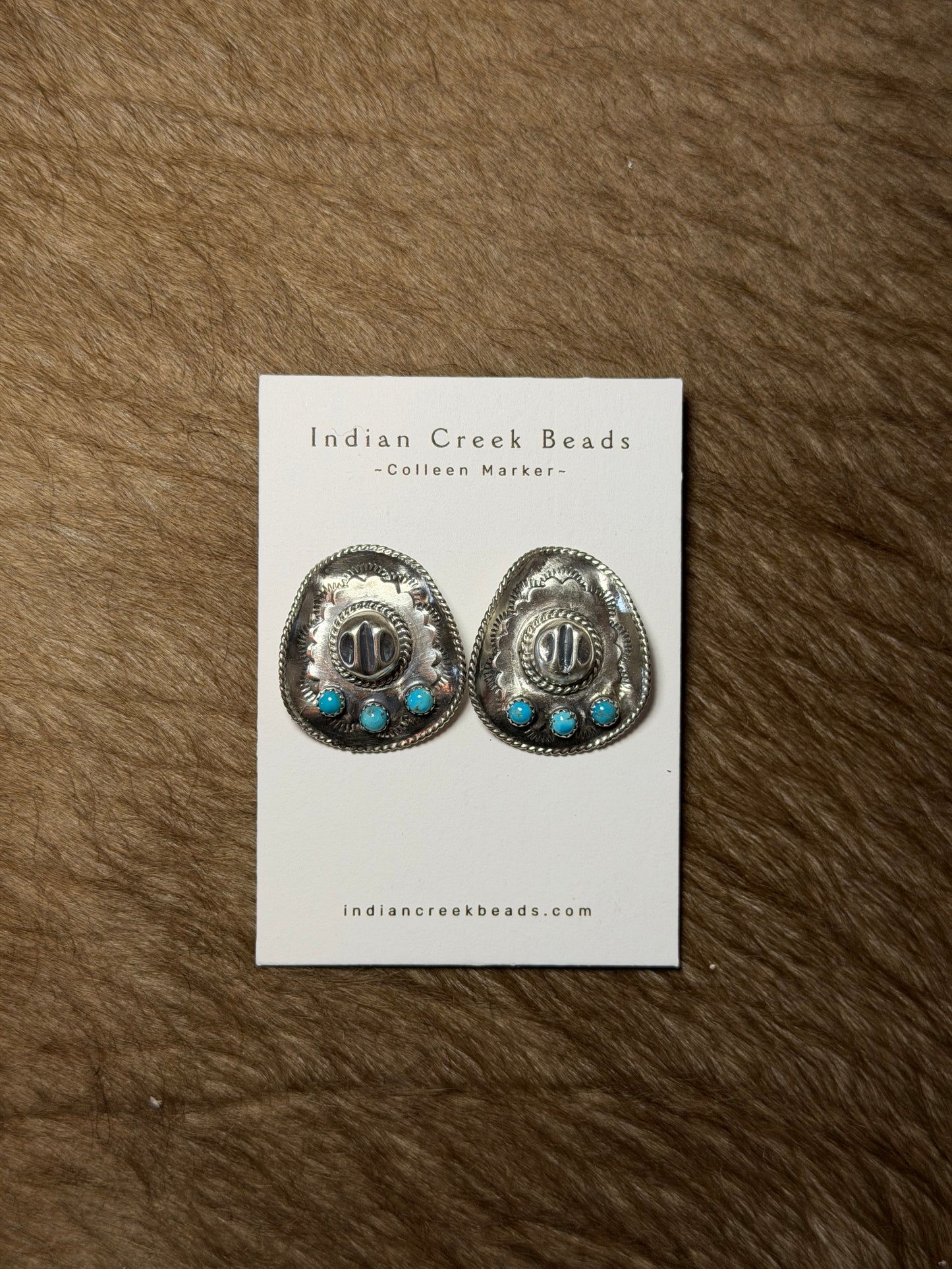 Turquoise Cowboy Hat Earrings