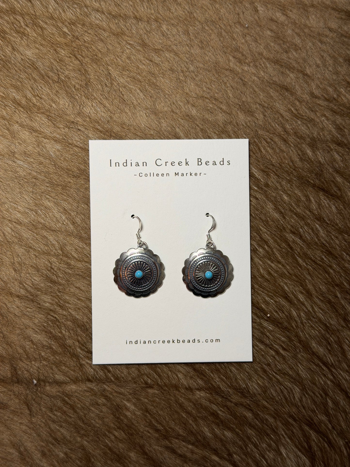 Sterling stamped turquoise dangles