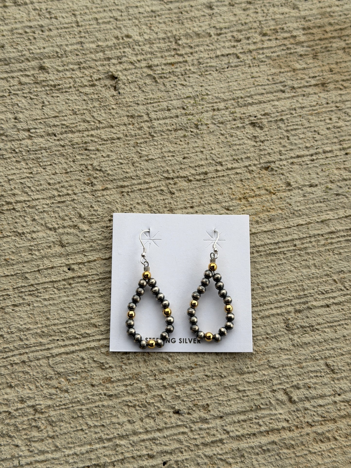 Sterling Pearl & Gold Earrings