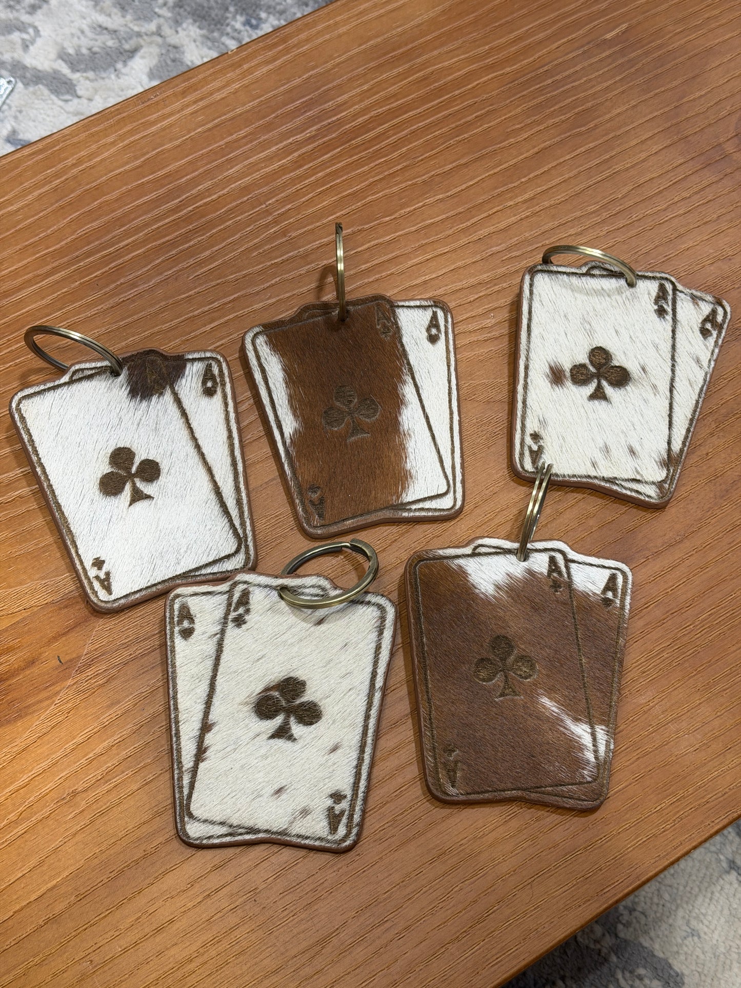 Genuine Cowhide w/ Ace Keychain
