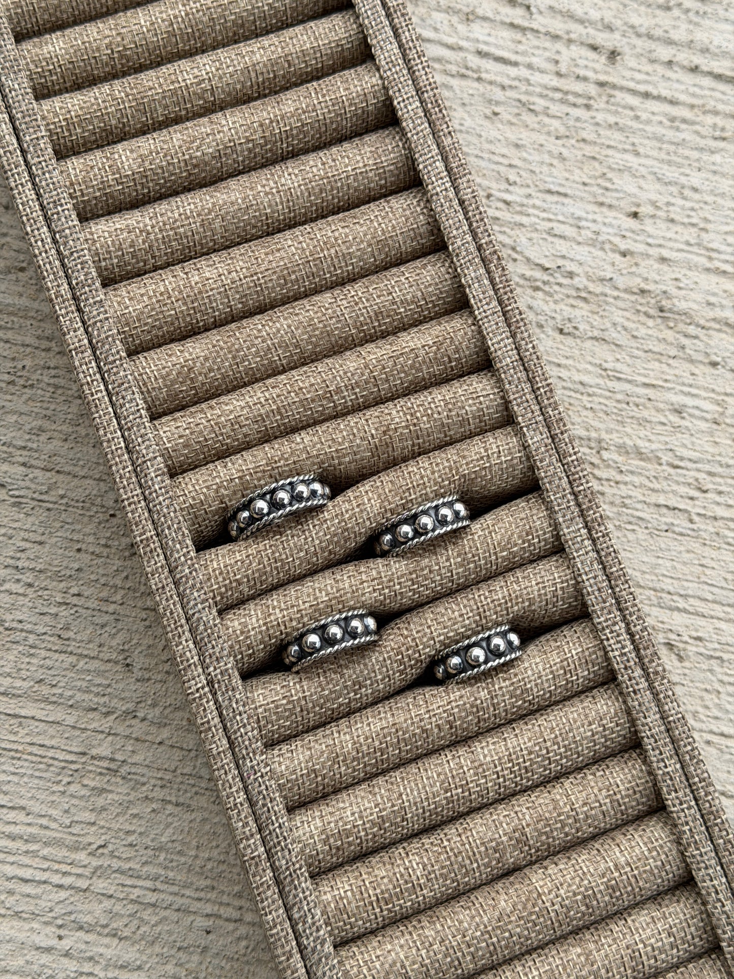 Sterling Ball & Twist Wire Stacker Ring