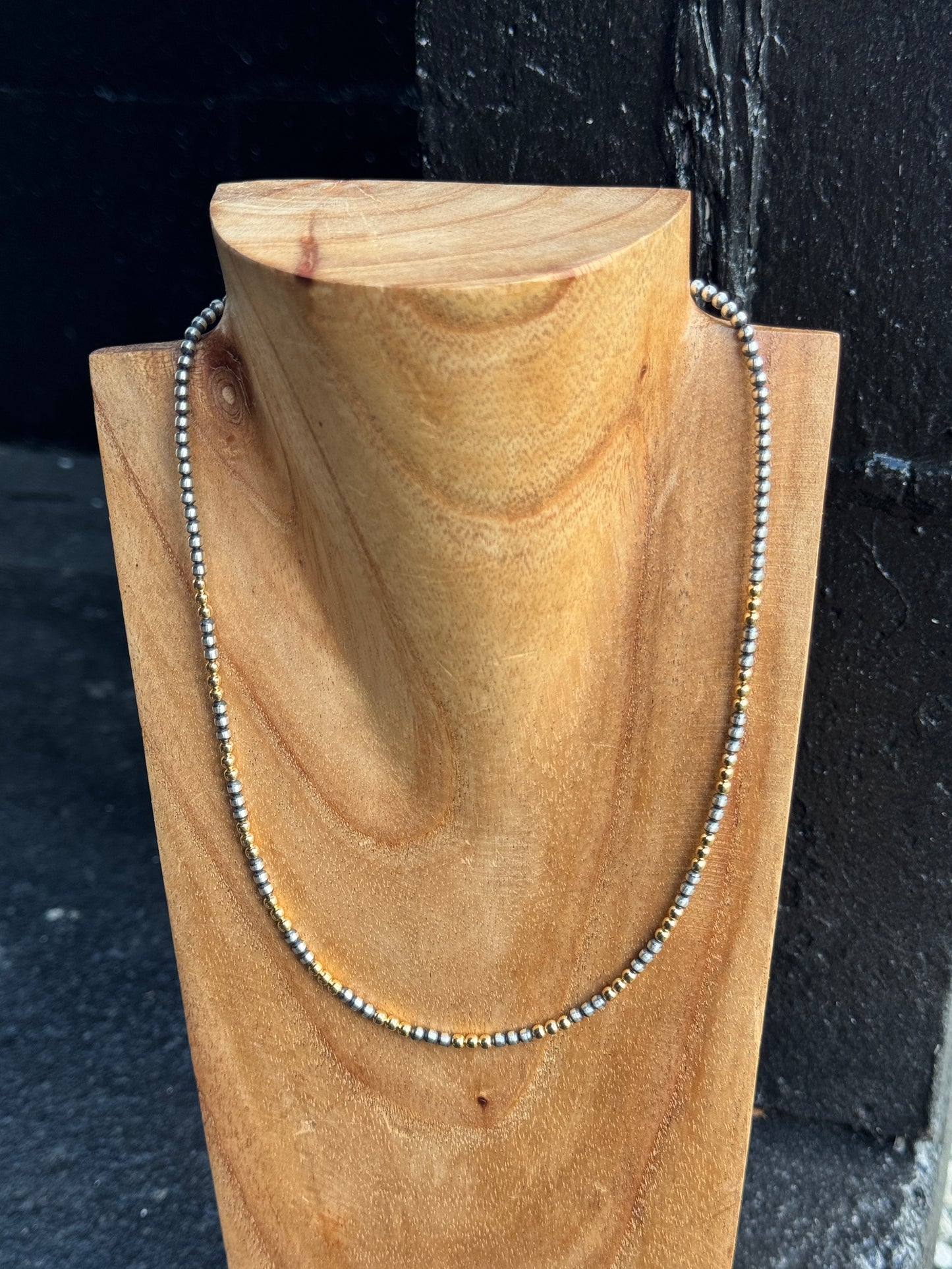 18" Sterling Pearl & Gold