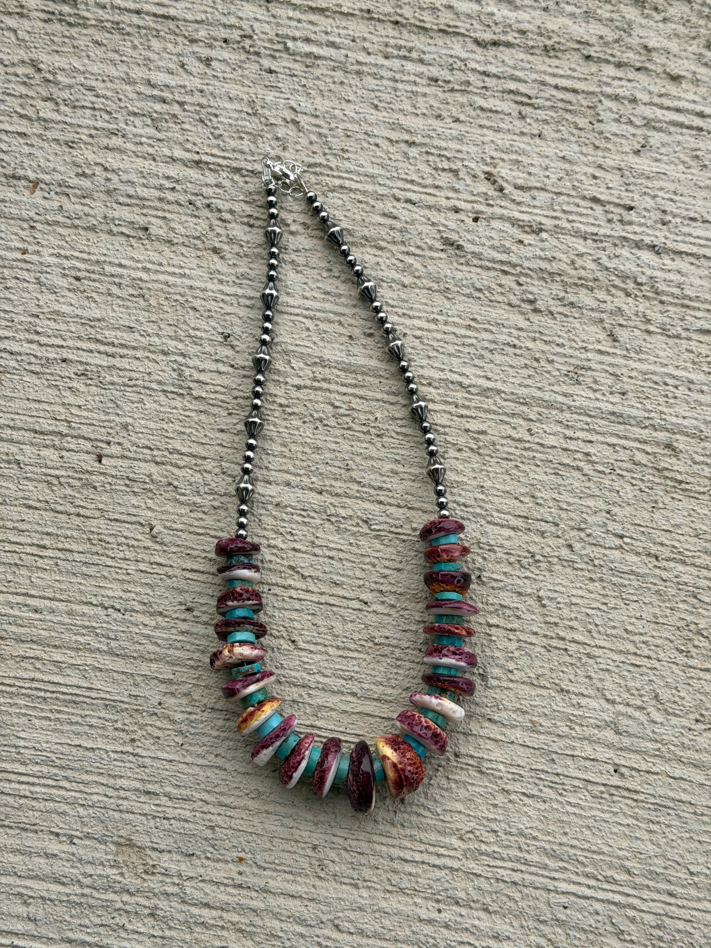 17-18.5" Purple Spiny & Turquoise