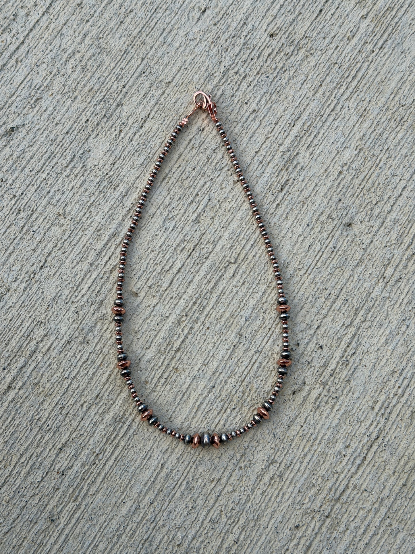 16" 3-8mm Copper & Silver Plated