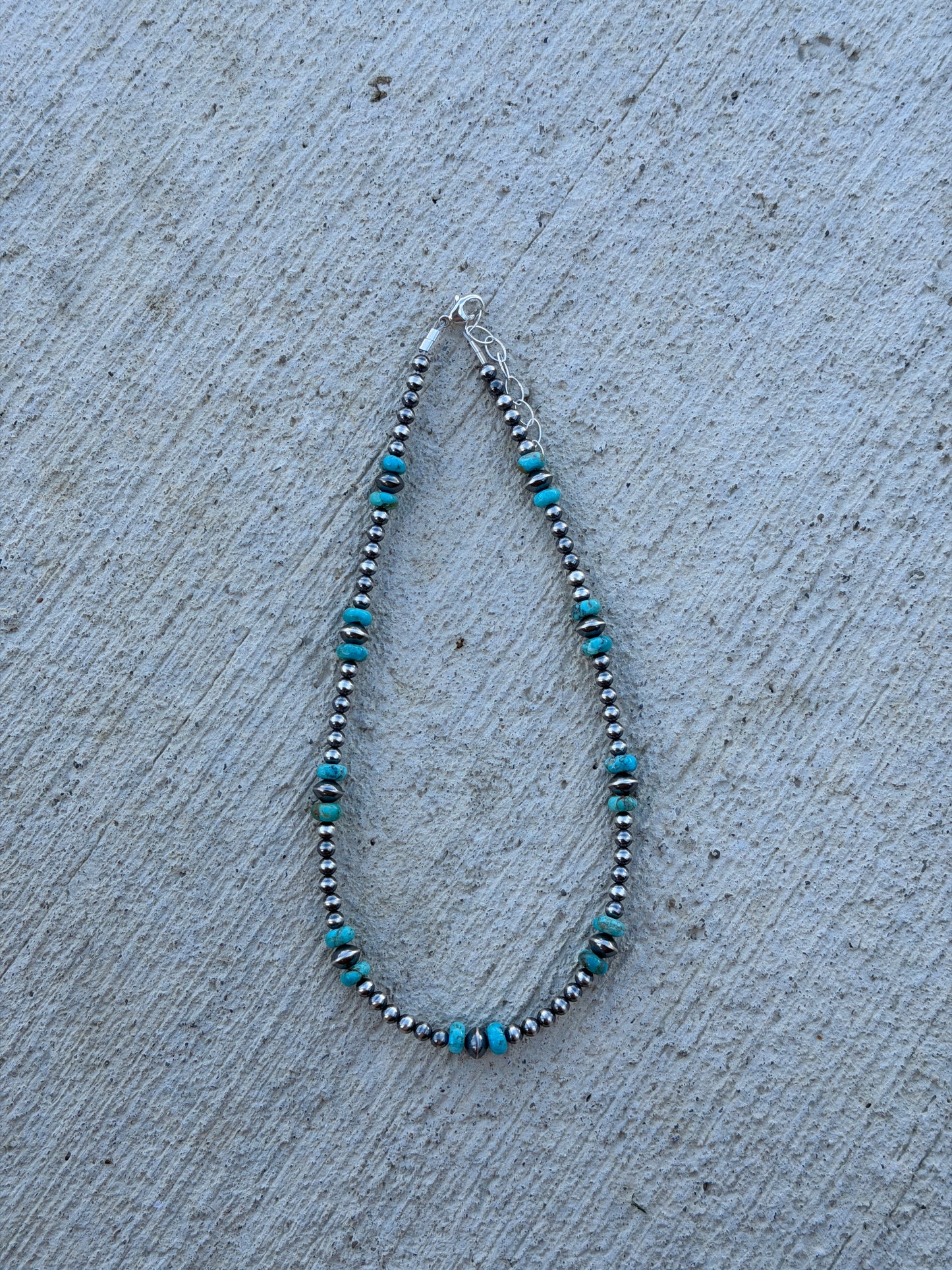 14.5-16" Pearl & Kingman Turquoise