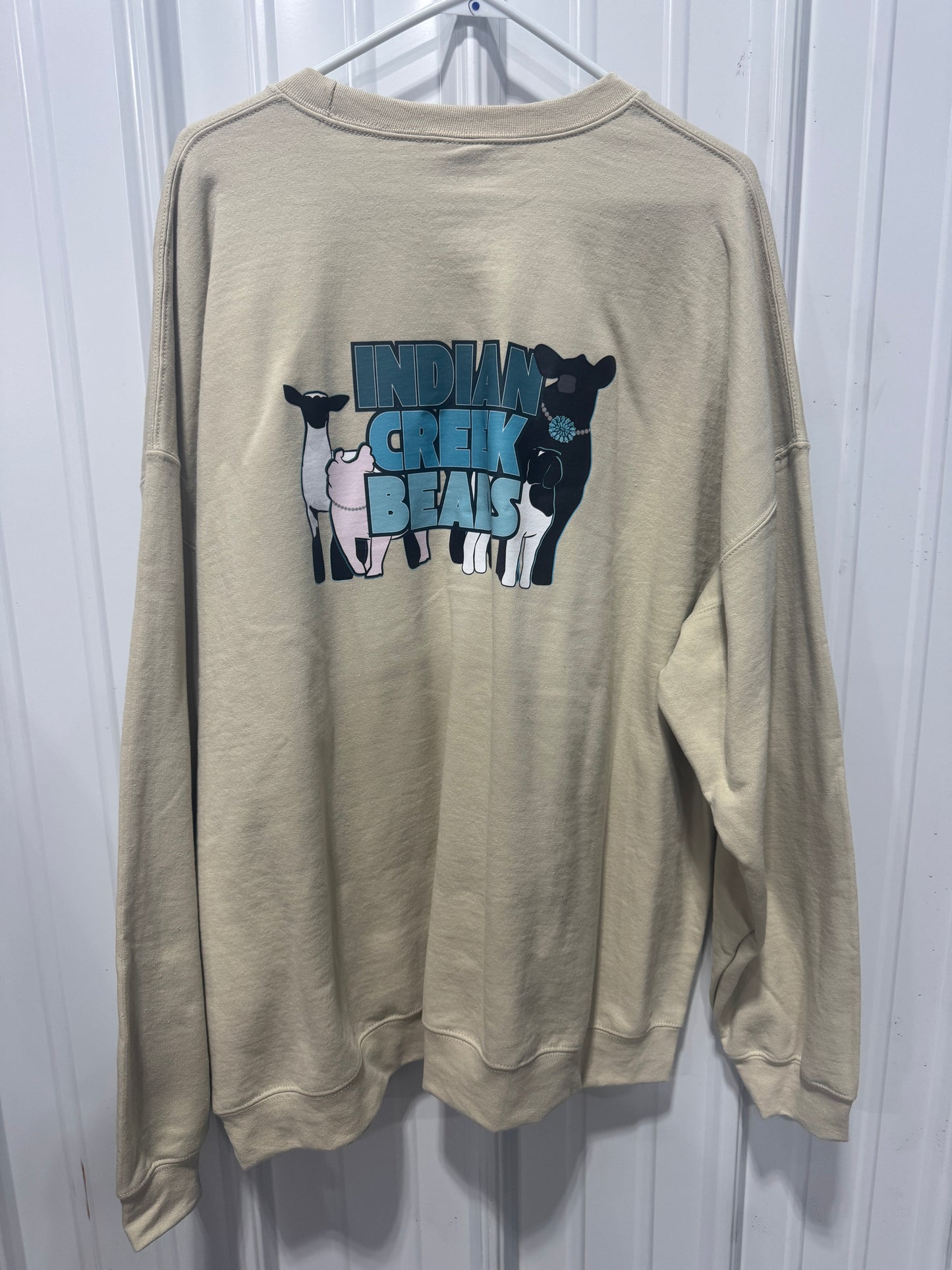 Tan Logo Gildan Crewneck