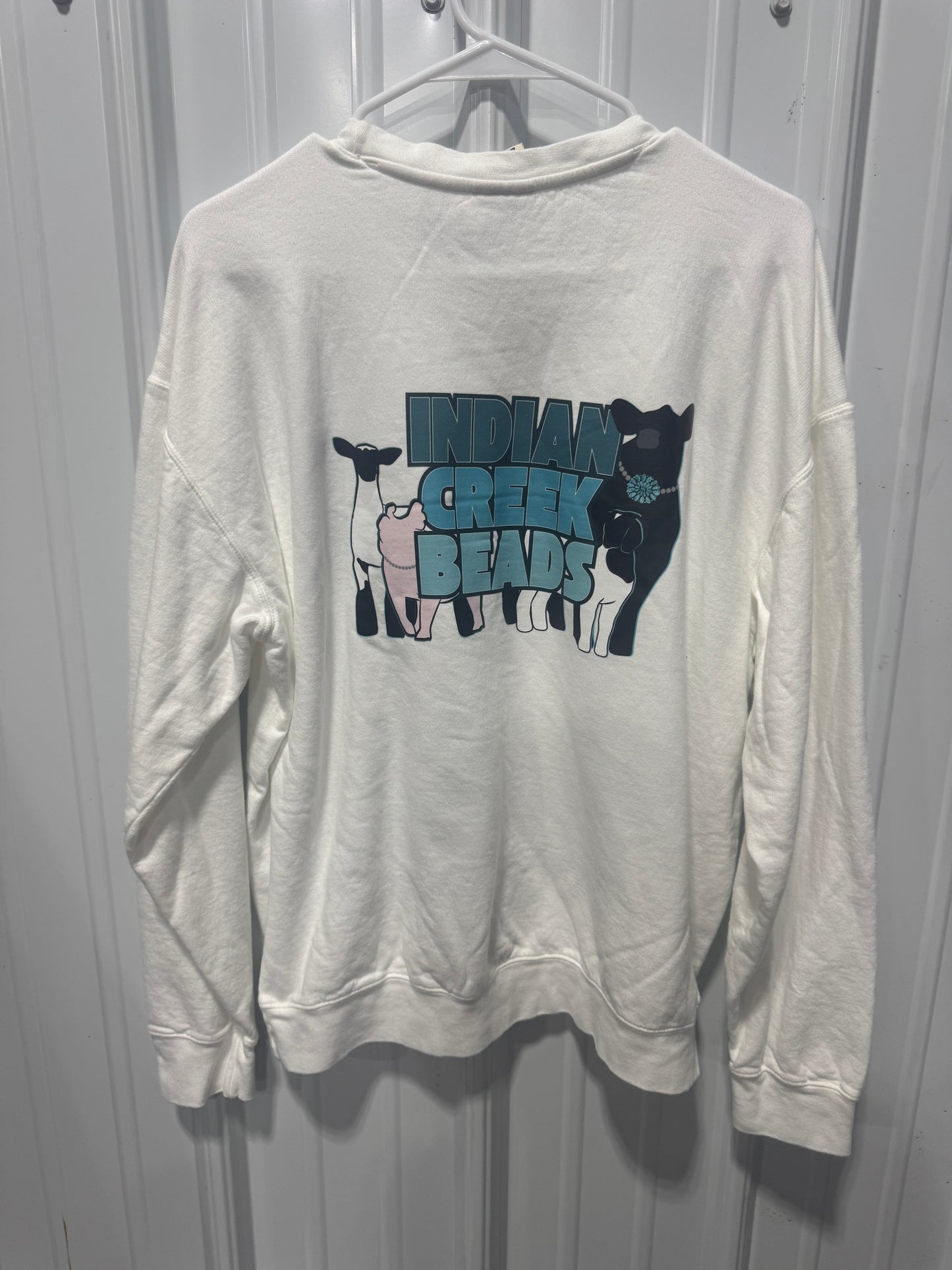 White Logo Comfort Colors Crewneck