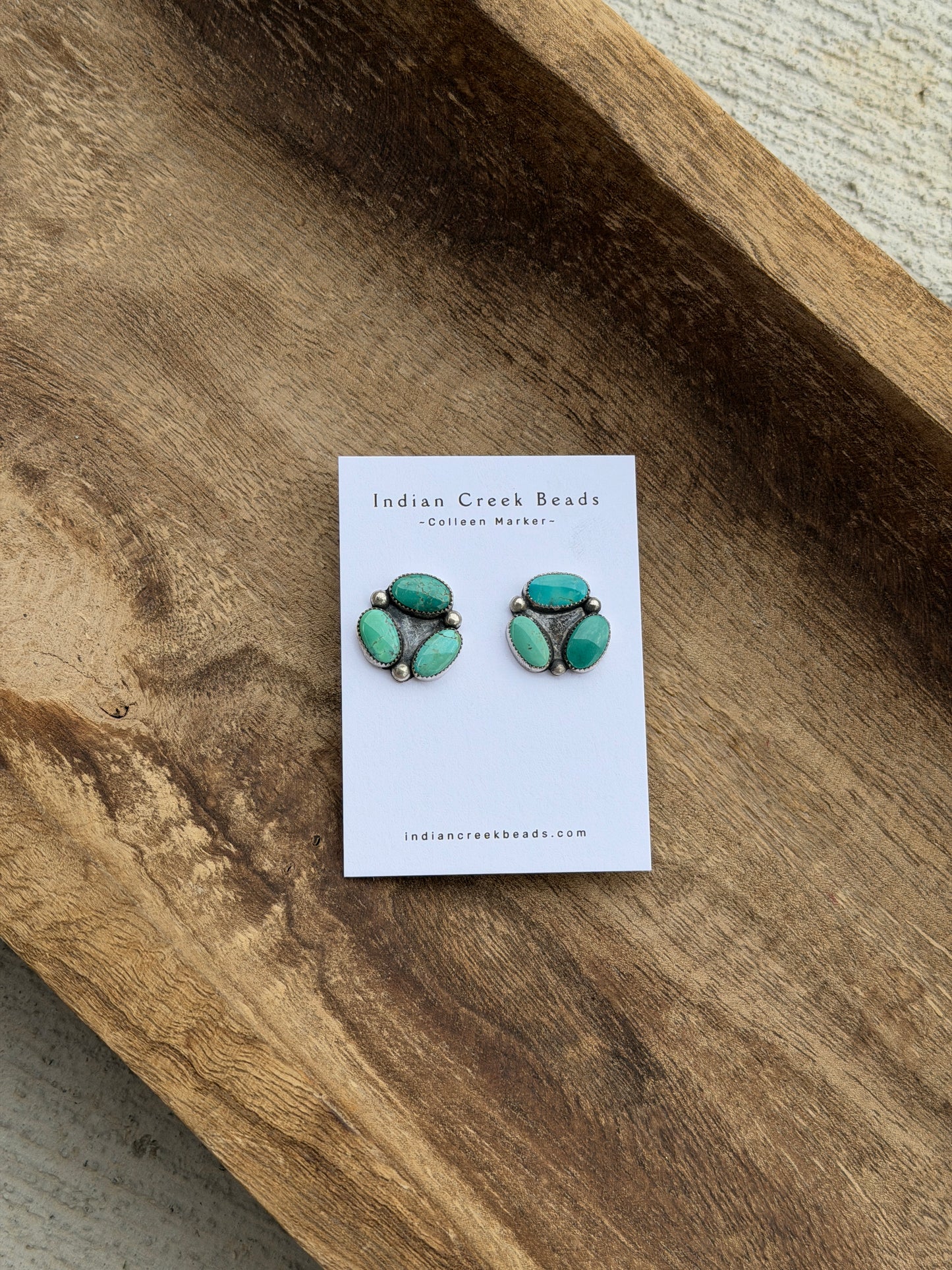 3 stone Royston Cluster Earrings