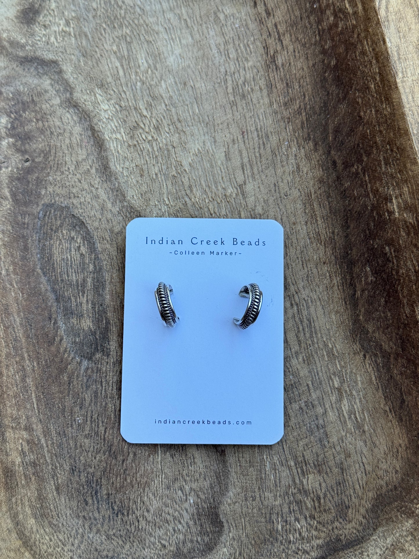 Sterling Detail Hoops