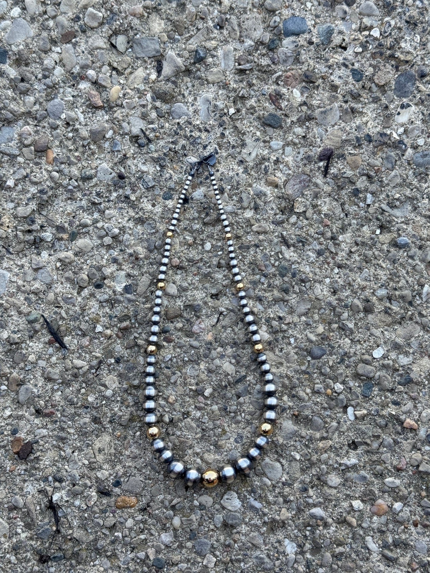 16" 3-10mm Pearl & Gold