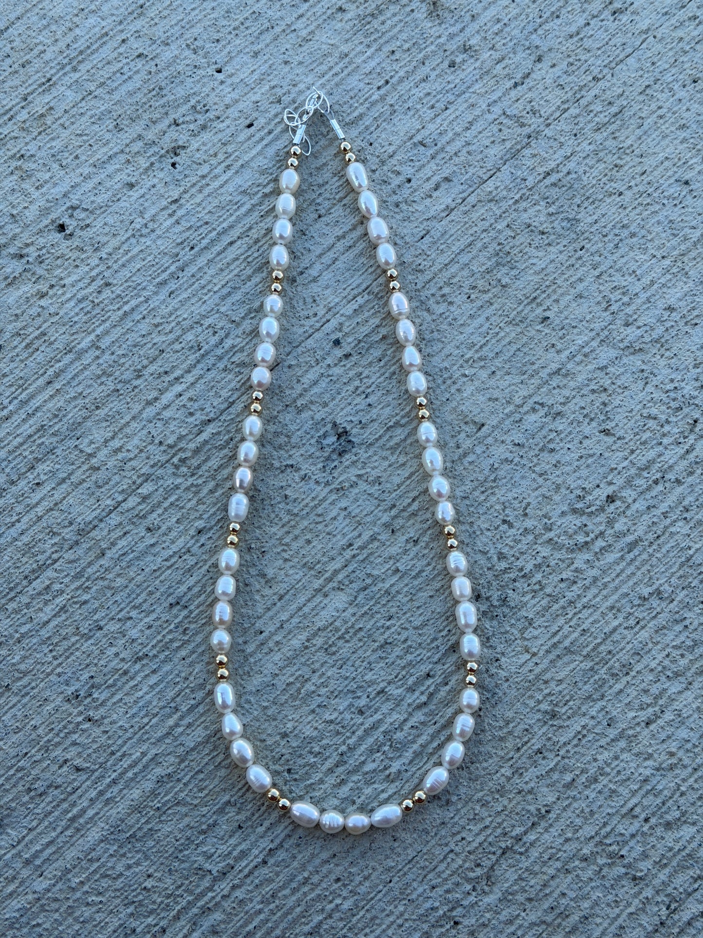 17.5-19" Gold & Freshwater Pearl