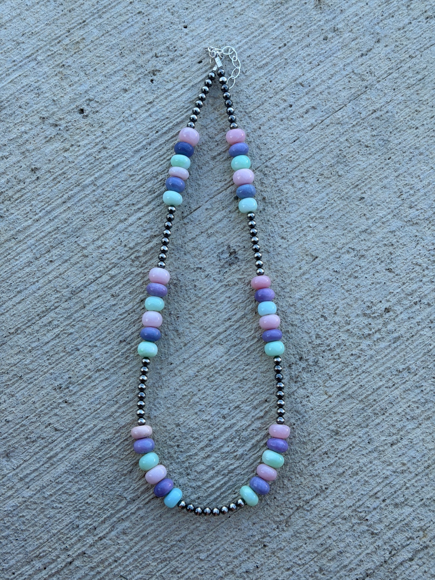 18.5-20" Pearl & Multi Color Opal