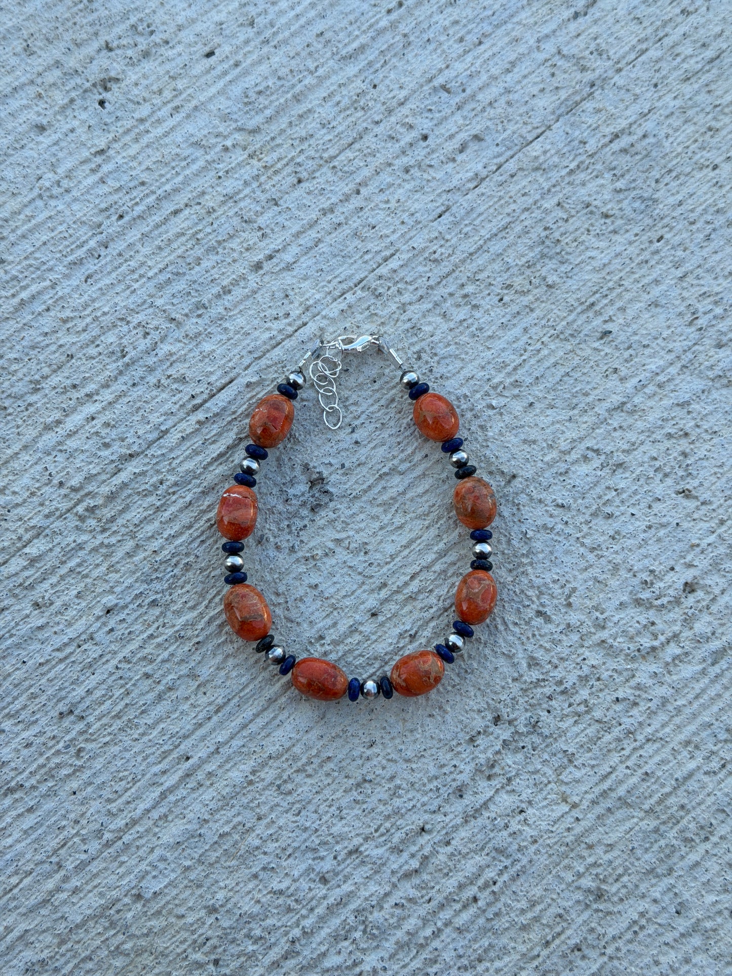 7-8" Apple Coral & Lapis