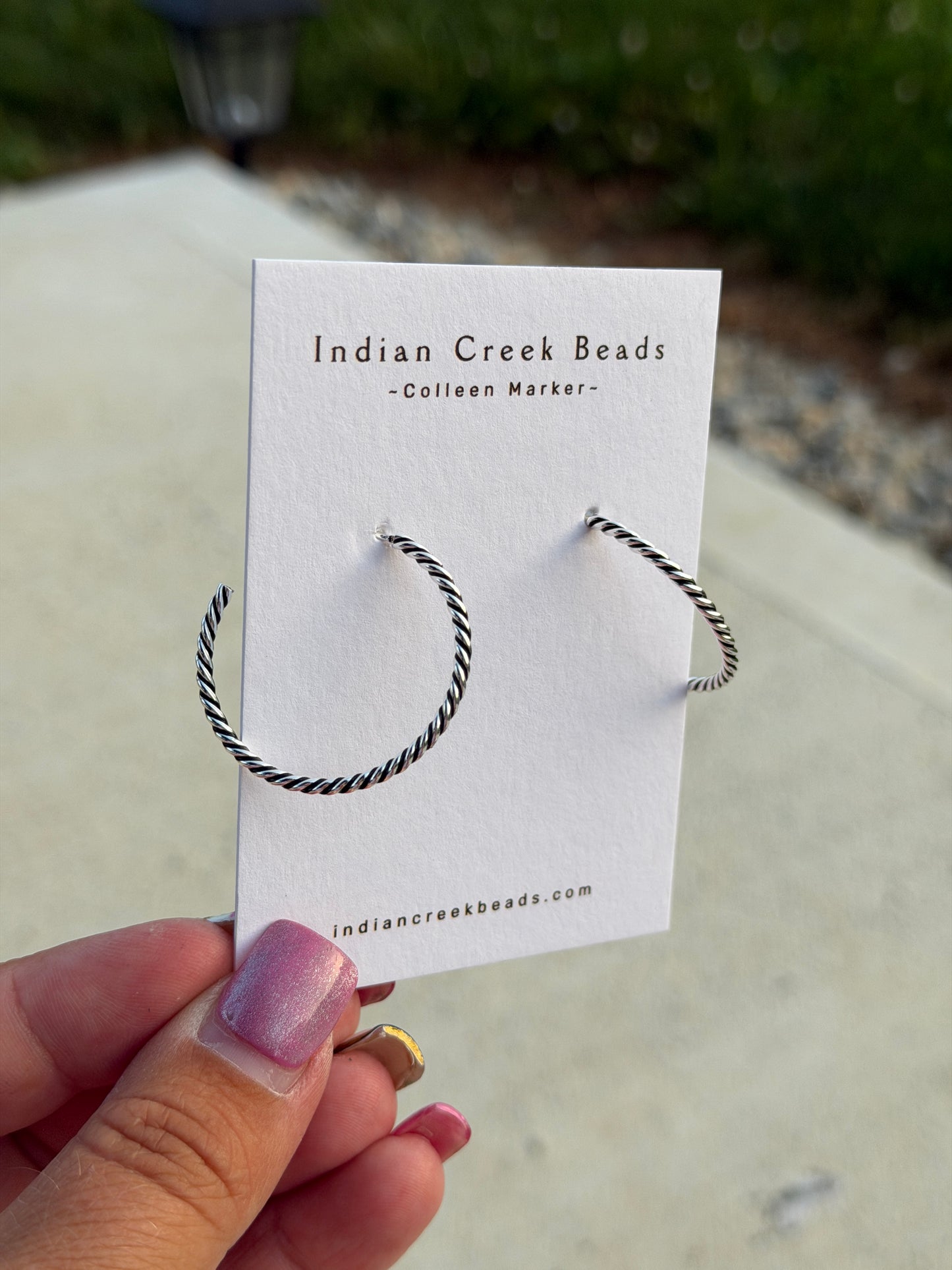 Large Sterling Silver Hoop Earrings