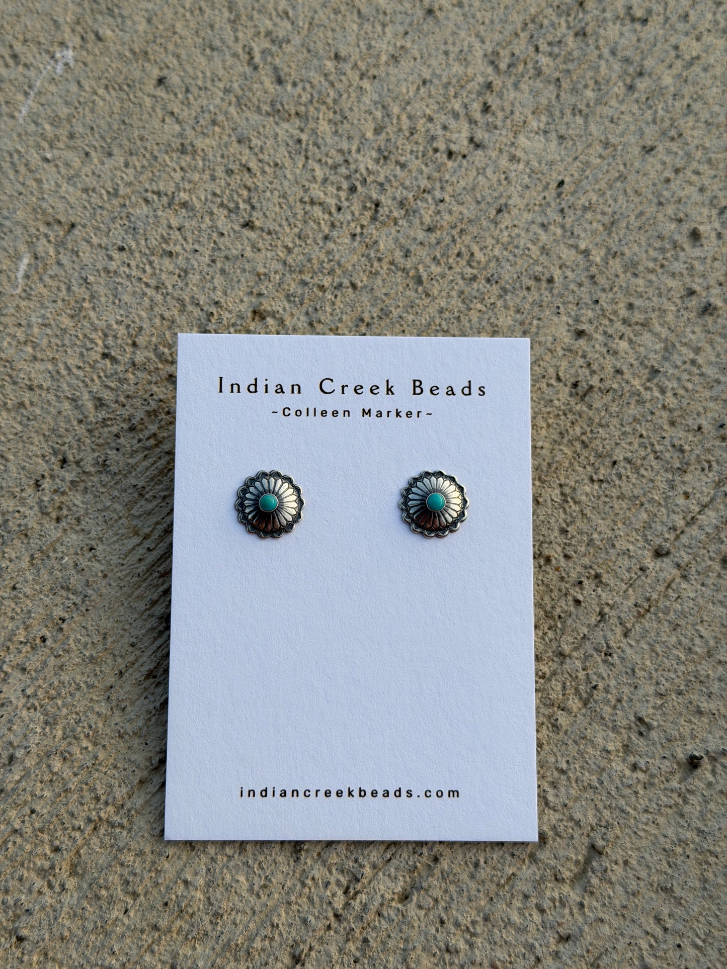 Sterling Circle Concho Turquoise