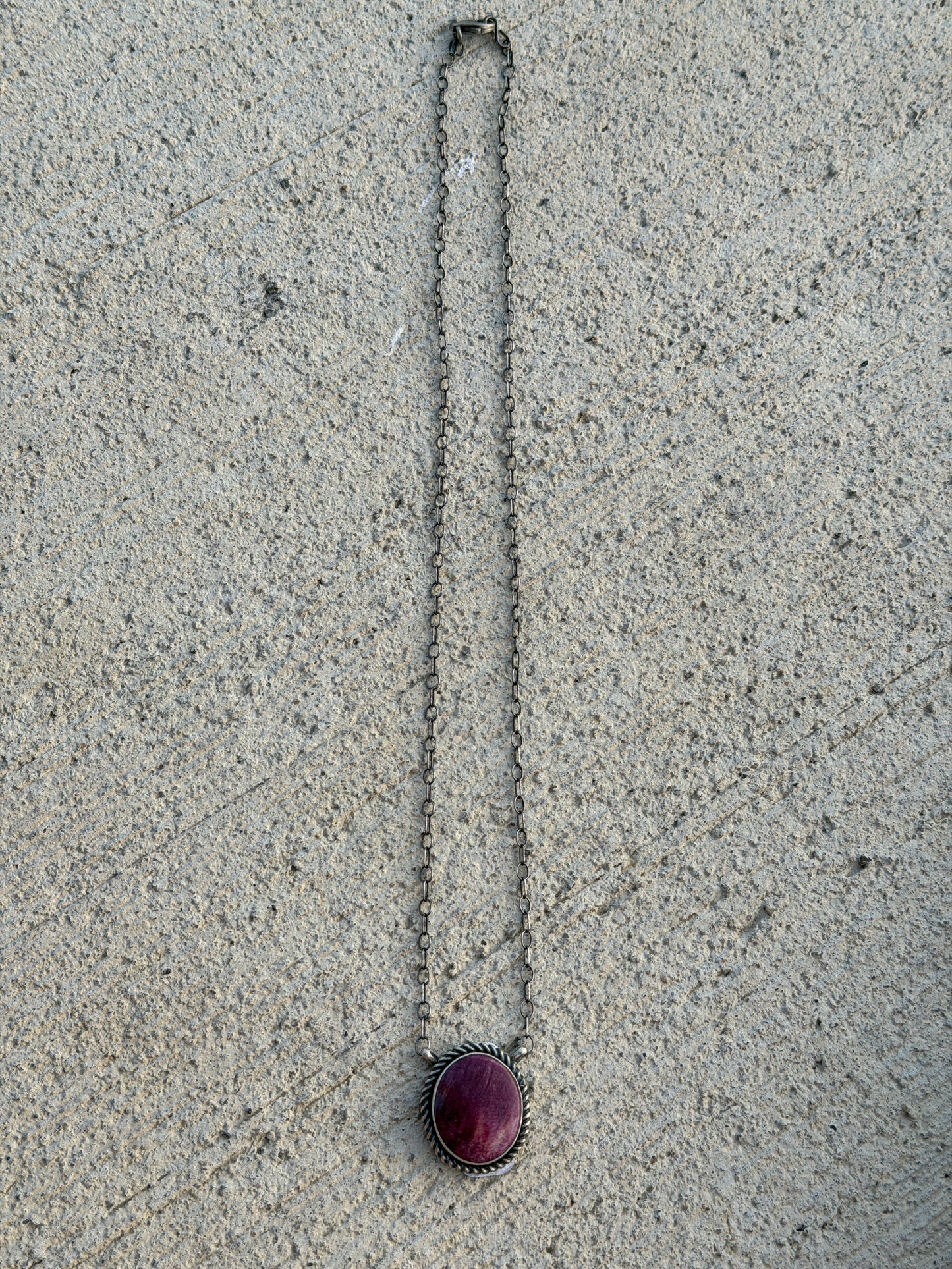 20" Purple Spiny Bar Necklace