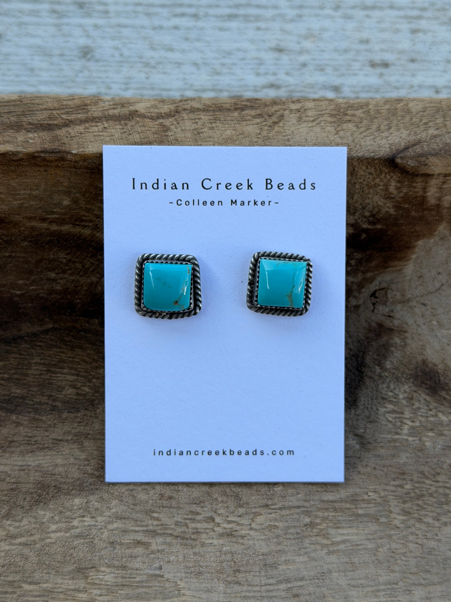 Turquoise Square Earrings