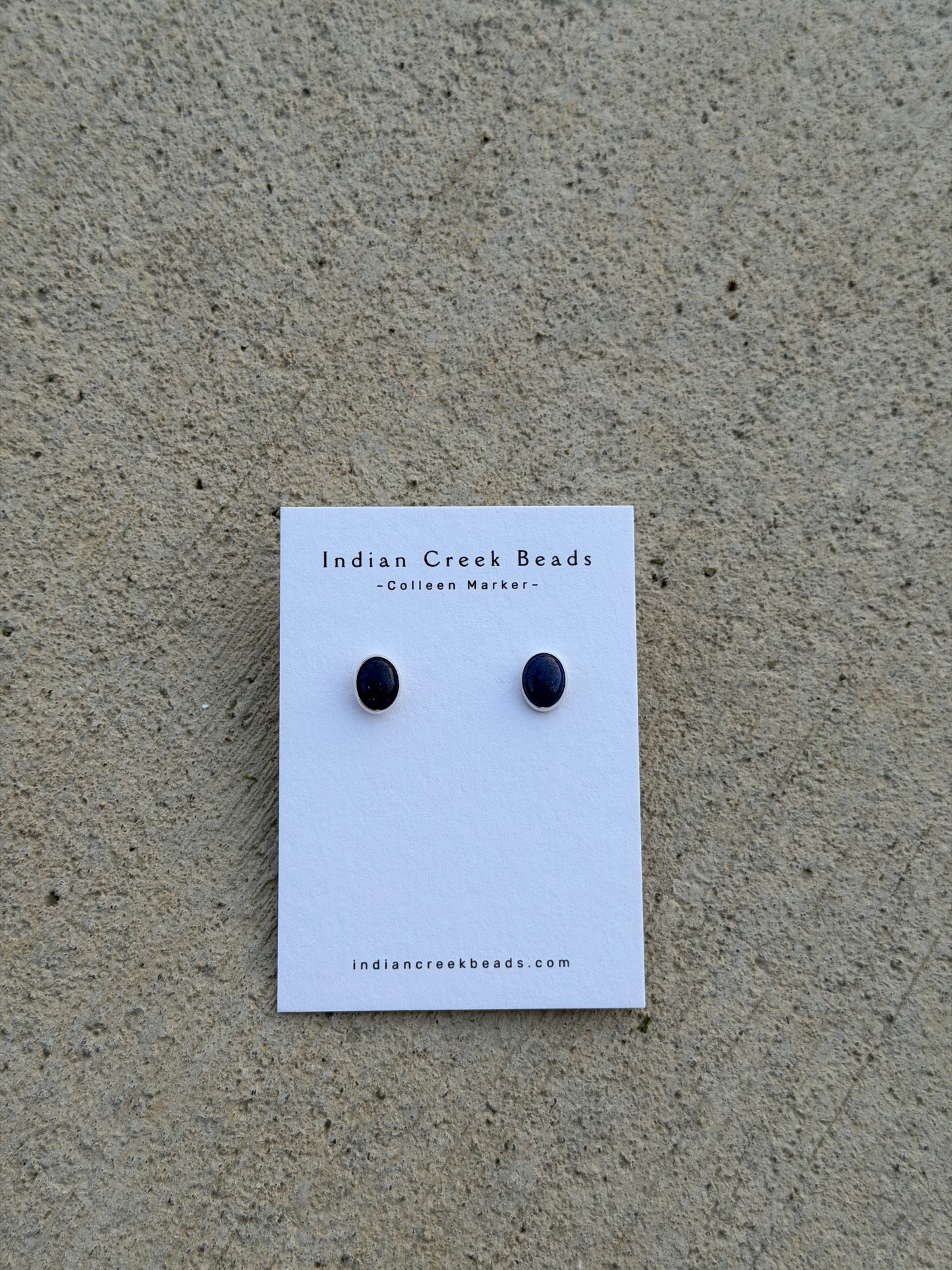 Blue Lapis Oval Studs