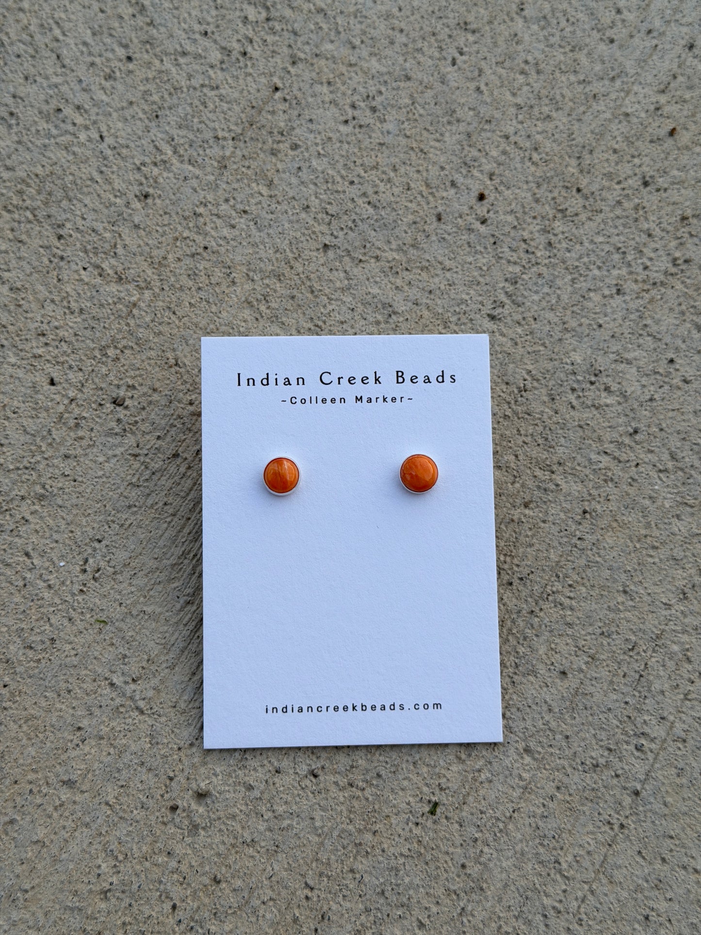8mm Orange Spiny Studs
