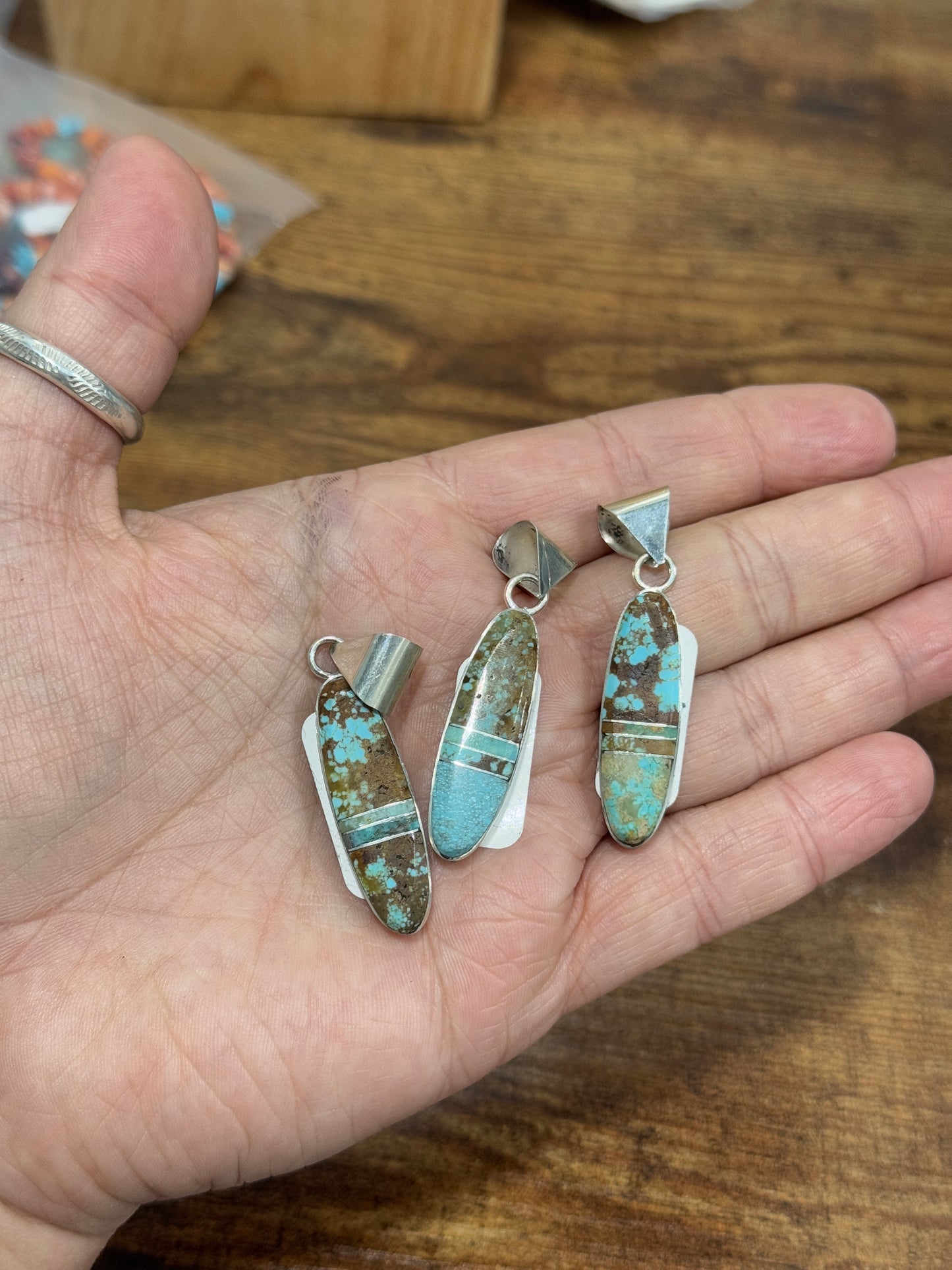 Turquoise Number 8 Pendant