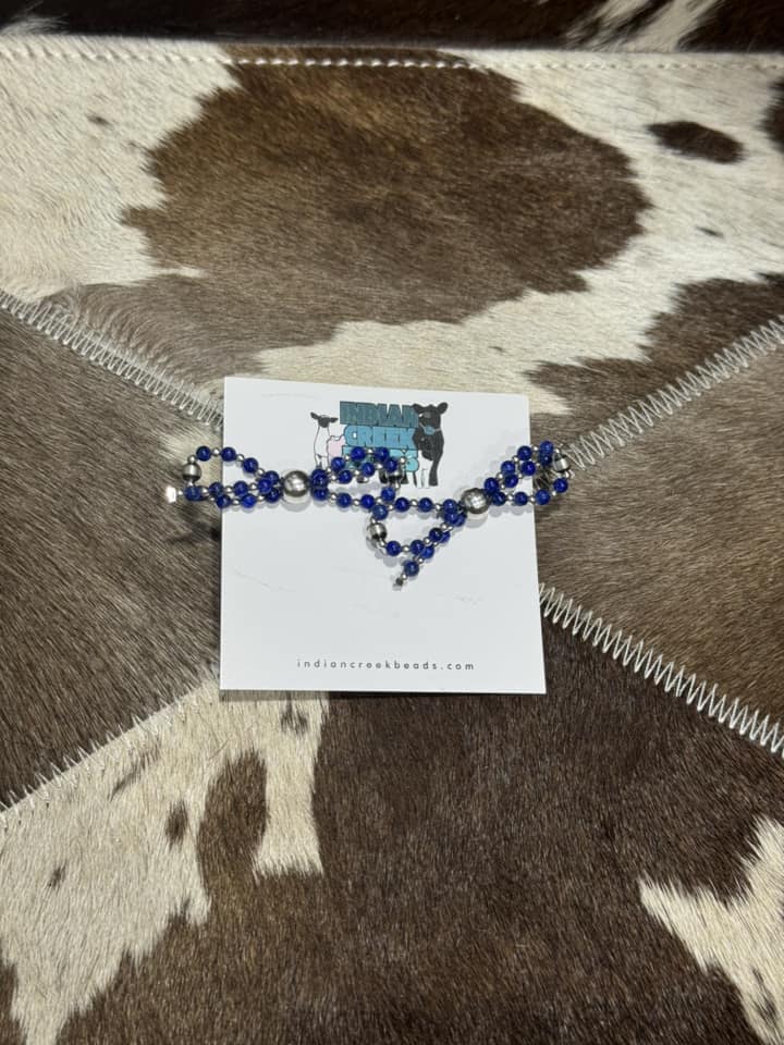 Blue Lapis and Sterling Silver Pearl Bow Earrings