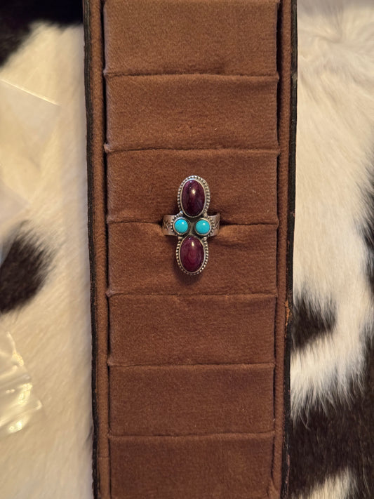 Adjustable Spiny/Turquoise ring