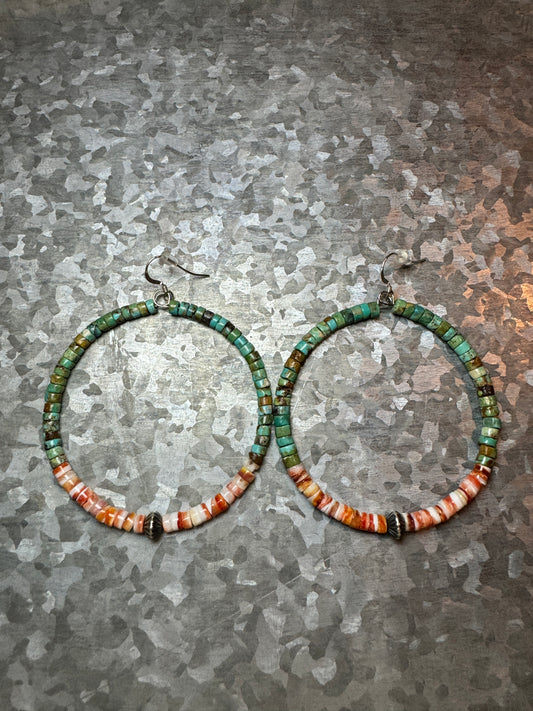 Turquoise/Spiny Hoops