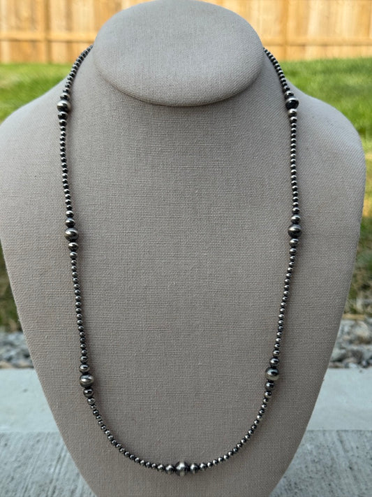 24" 3-7mm Sterling Pearl